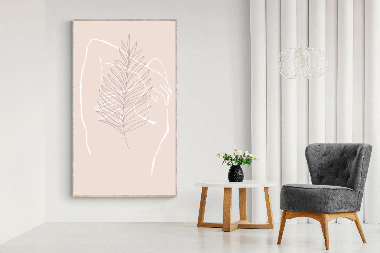 Palm Silhouette-Wall_Art-130 x 220cm-Mounted Canvas-Wood-Pixalot