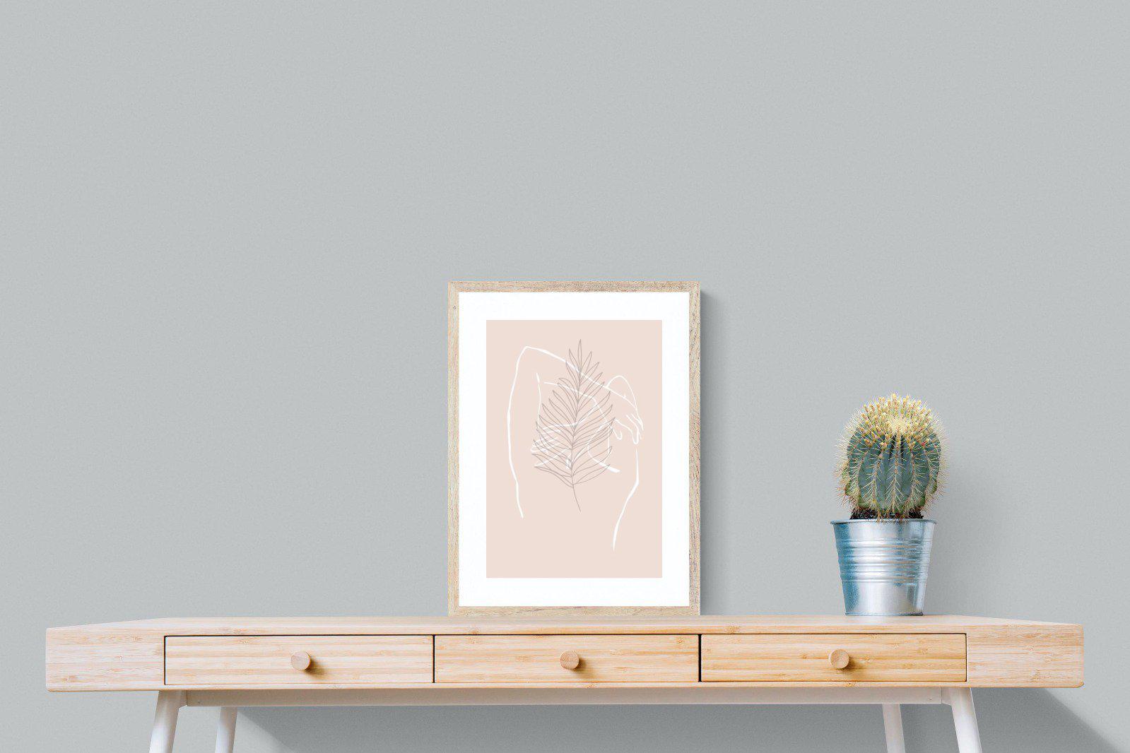 Palm Silhouette-Wall_Art-45 x 60cm-Framed Print-Wood-Pixalot