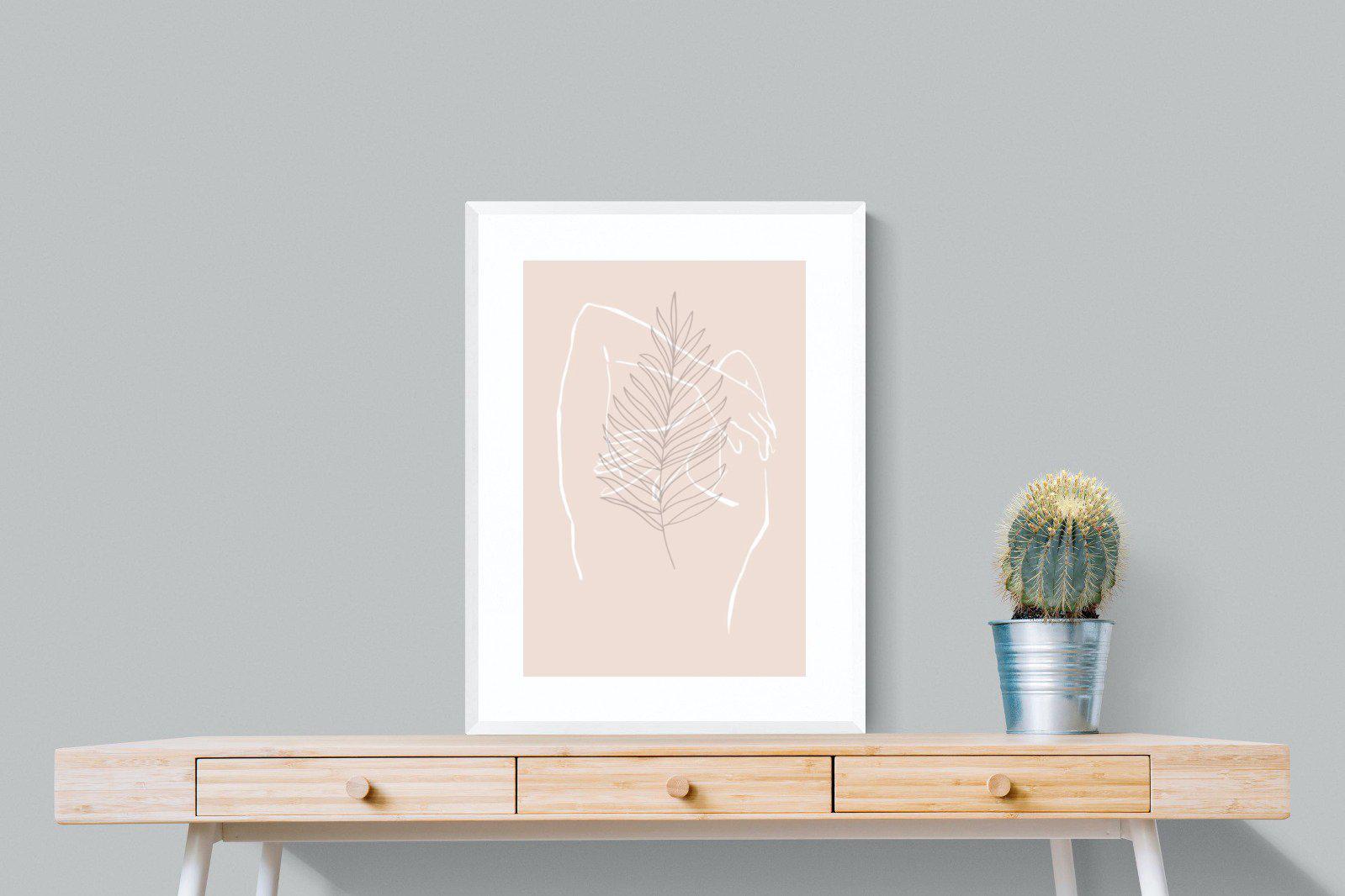 Palm Silhouette-Wall_Art-60 x 80cm-Framed Print-White-Pixalot