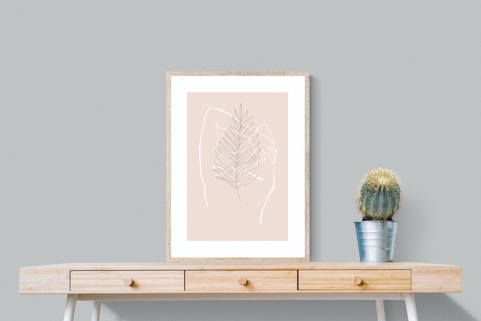 Palm Silhouette-Wall_Art-60 x 80cm-Framed Print-Wood-Pixalot