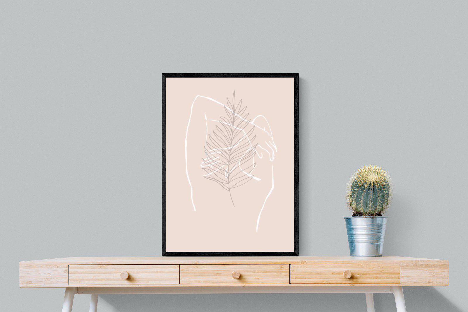 Palm Silhouette-Wall_Art-60 x 80cm-Mounted Canvas-Black-Pixalot