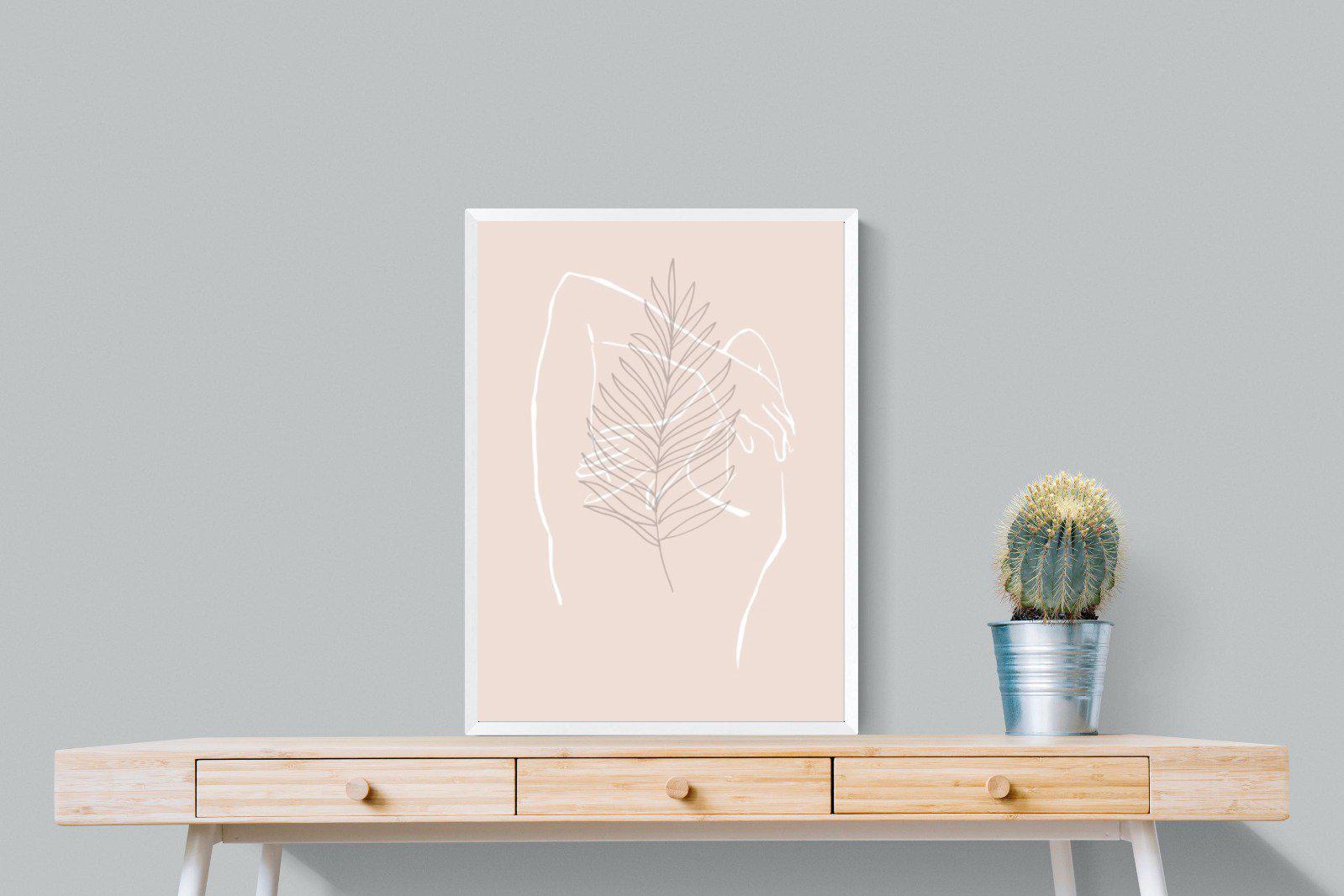 Palm Silhouette-Wall_Art-60 x 80cm-Mounted Canvas-White-Pixalot