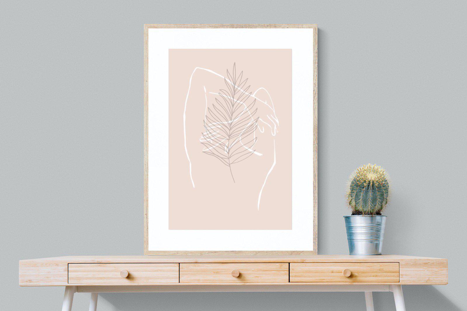 Palm Silhouette-Wall_Art-75 x 100cm-Framed Print-Wood-Pixalot