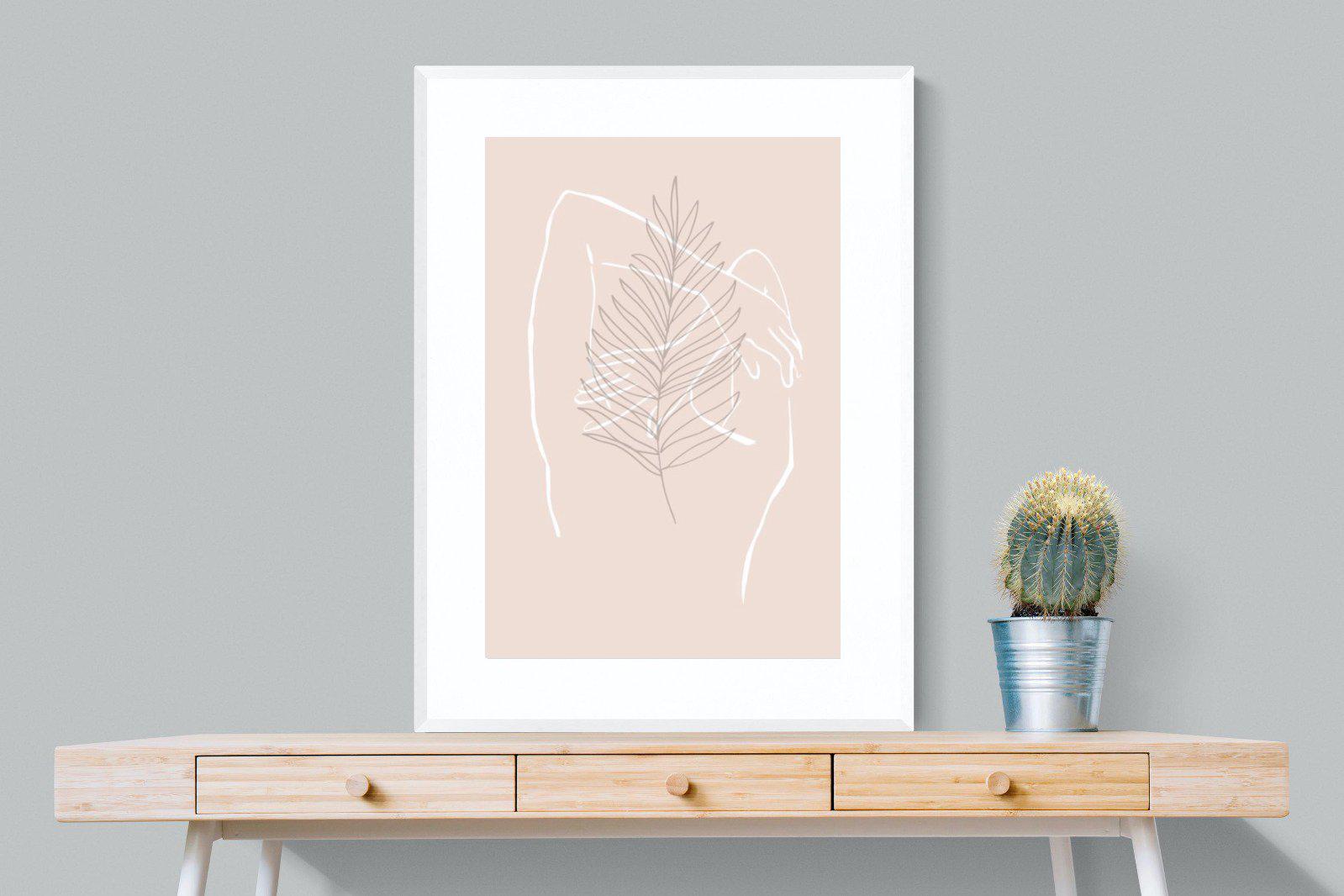 Palm Silhouette-Wall_Art-75 x 100cm-Framed Print-White-Pixalot