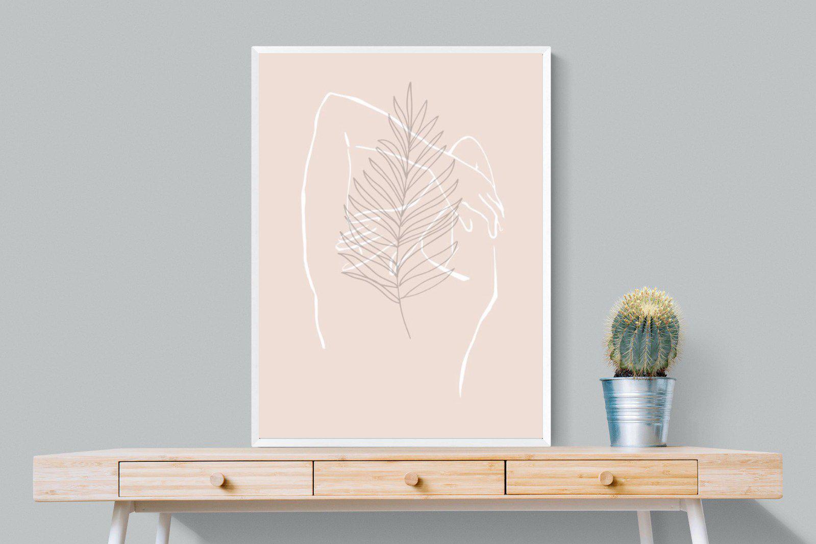 Palm Silhouette-Wall_Art-75 x 100cm-Mounted Canvas-White-Pixalot