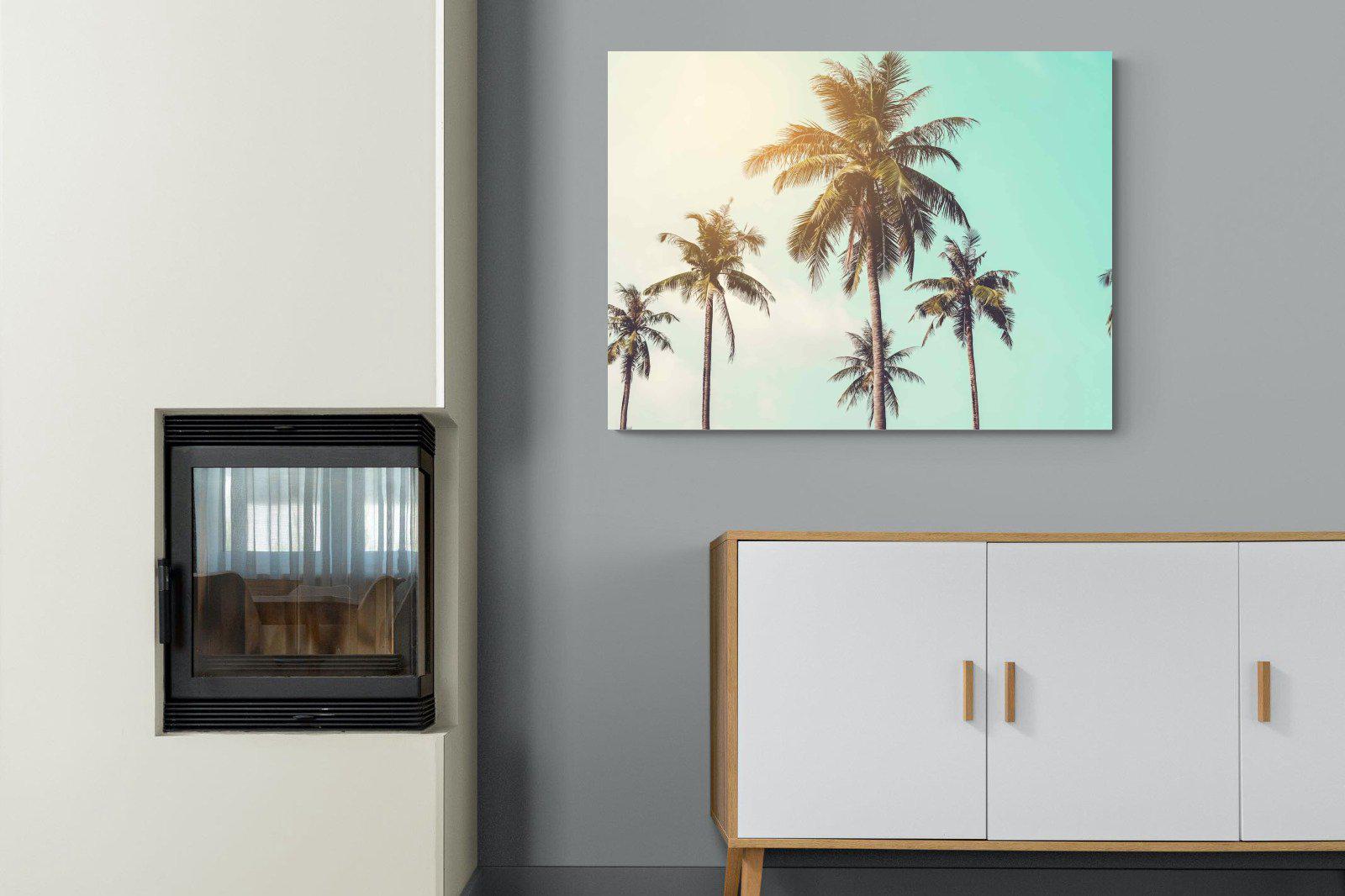 Palm Trees-Wall_Art-100 x 75cm-Mounted Canvas-No Frame-Pixalot