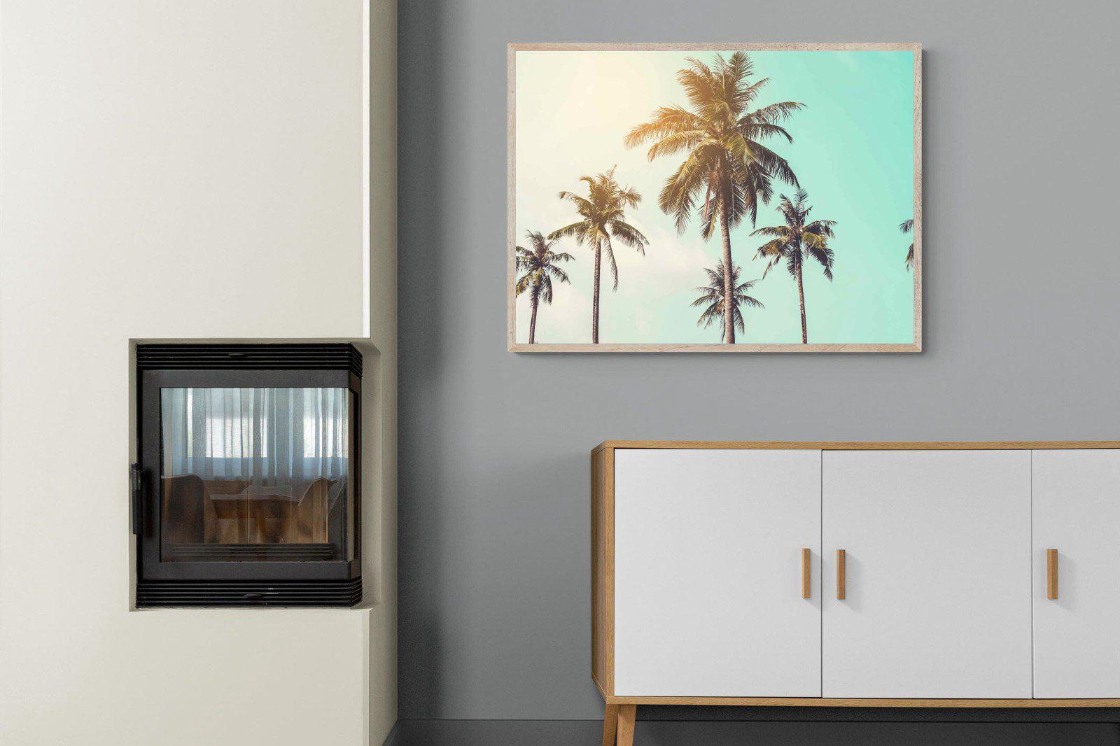 Palm Trees-Wall_Art-100 x 75cm-Mounted Canvas-Wood-Pixalot