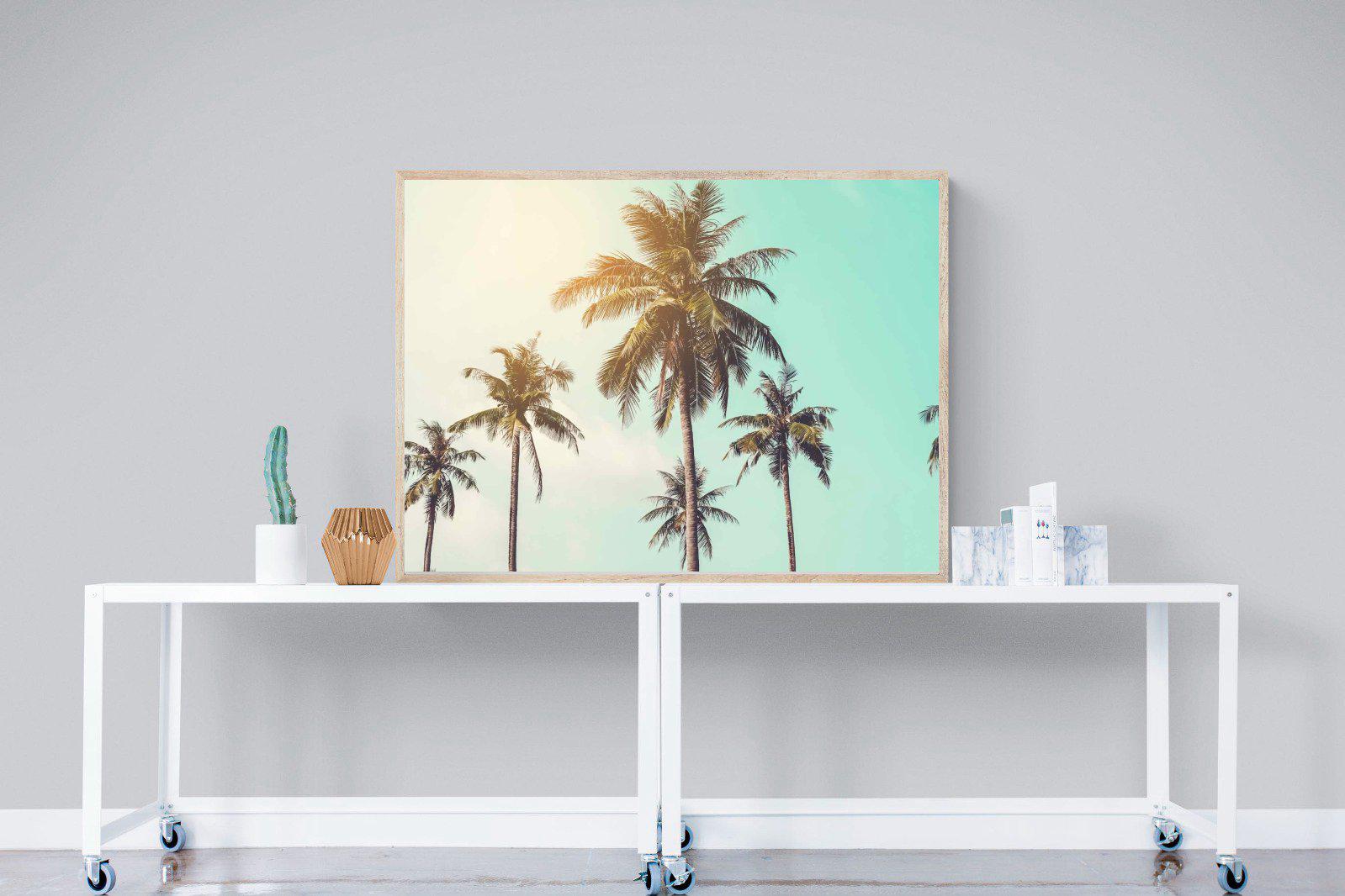 Palm Trees-Wall_Art-120 x 90cm-Mounted Canvas-Wood-Pixalot