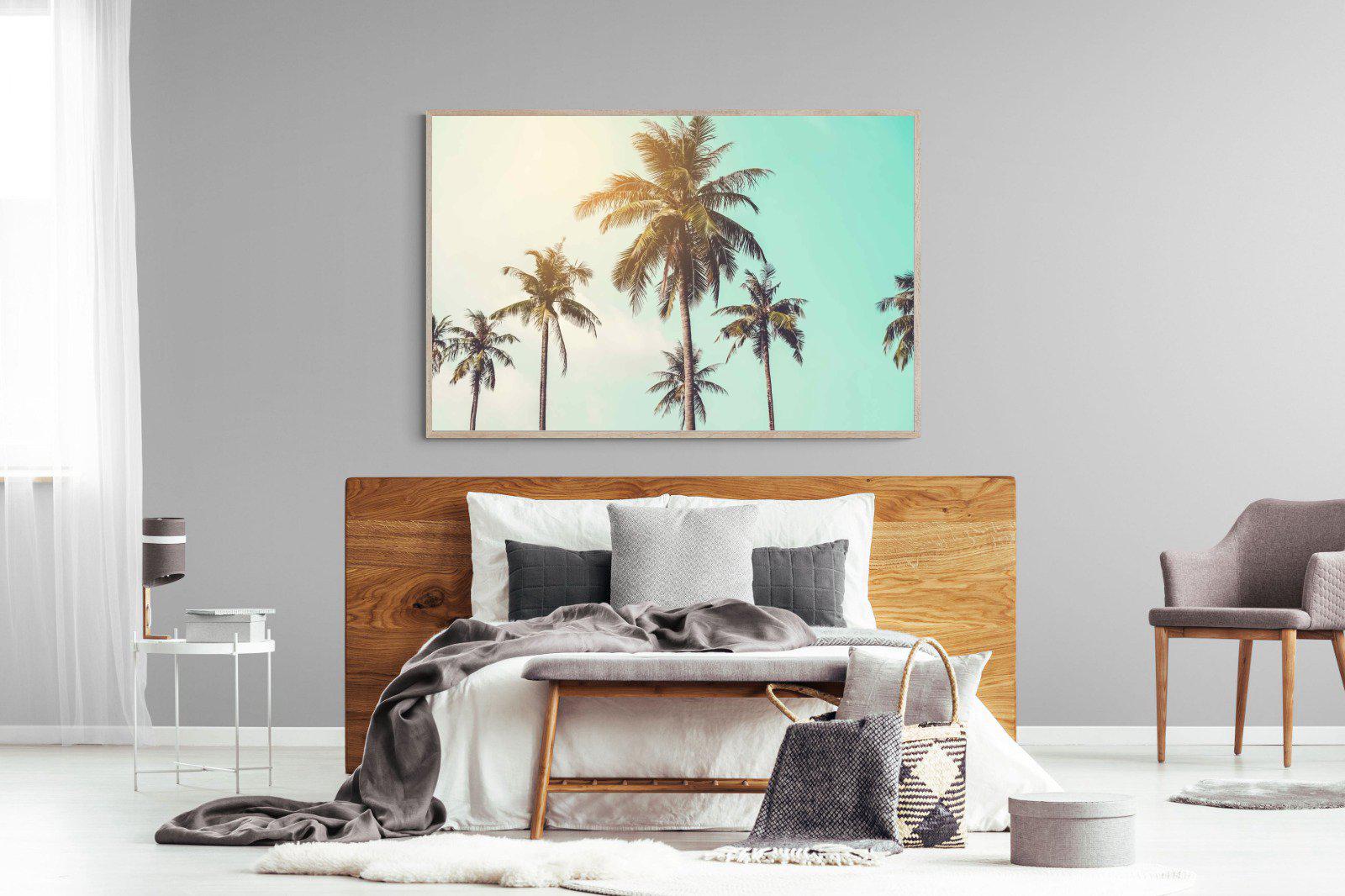 Palm Trees-Wall_Art-150 x 100cm-Mounted Canvas-Wood-Pixalot