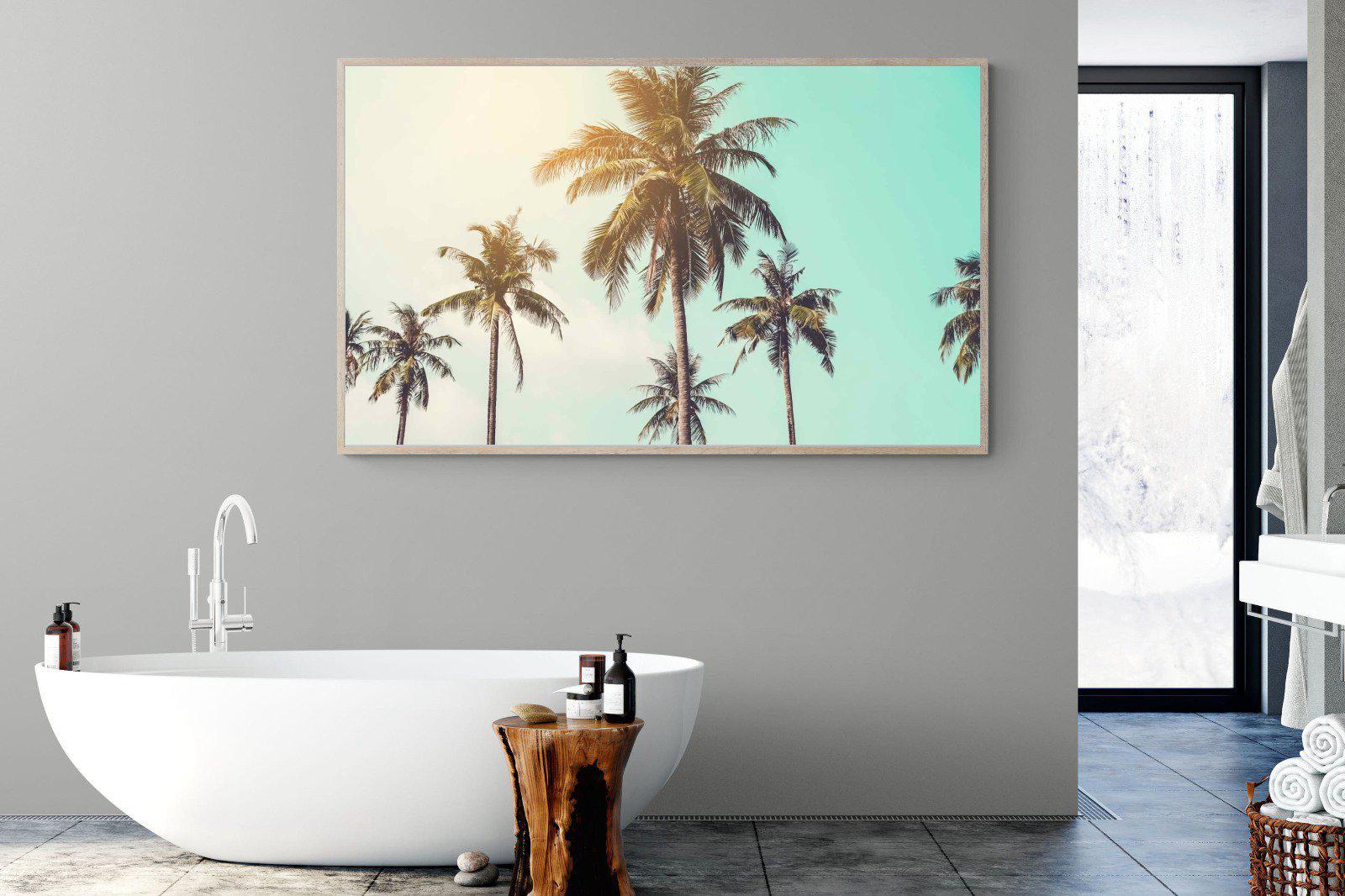 Palm Trees-Wall_Art-180 x 110cm-Mounted Canvas-Wood-Pixalot