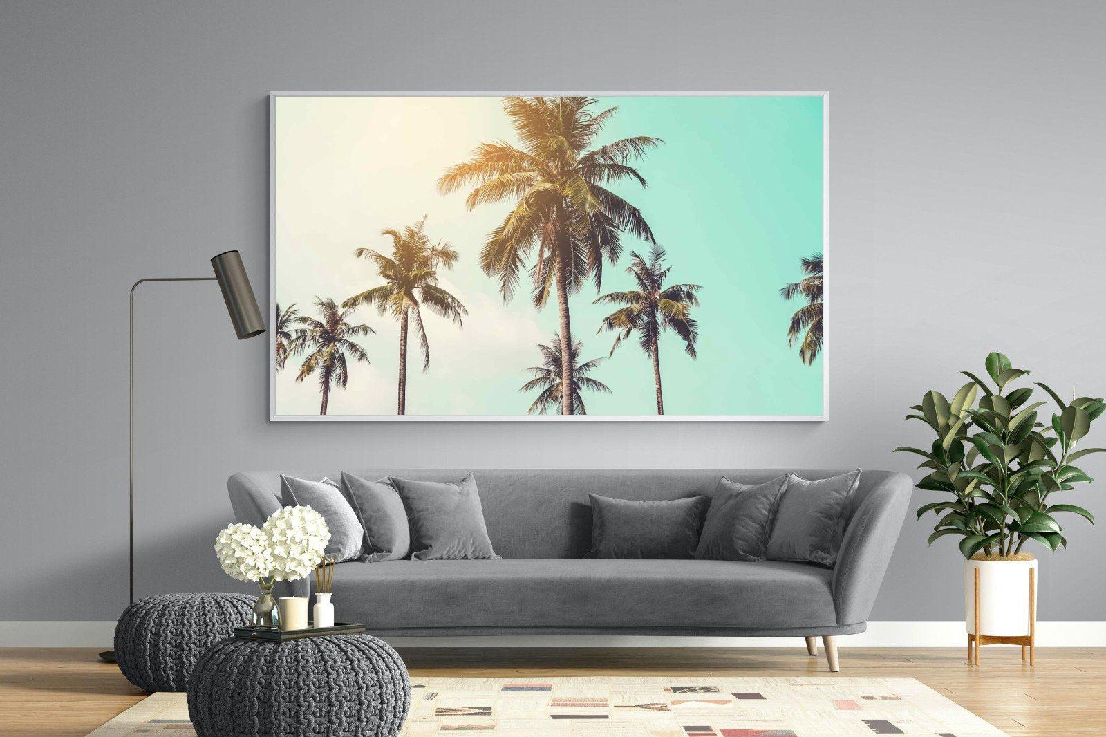 Palm Trees-Wall_Art-220 x 130cm-Mounted Canvas-White-Pixalot