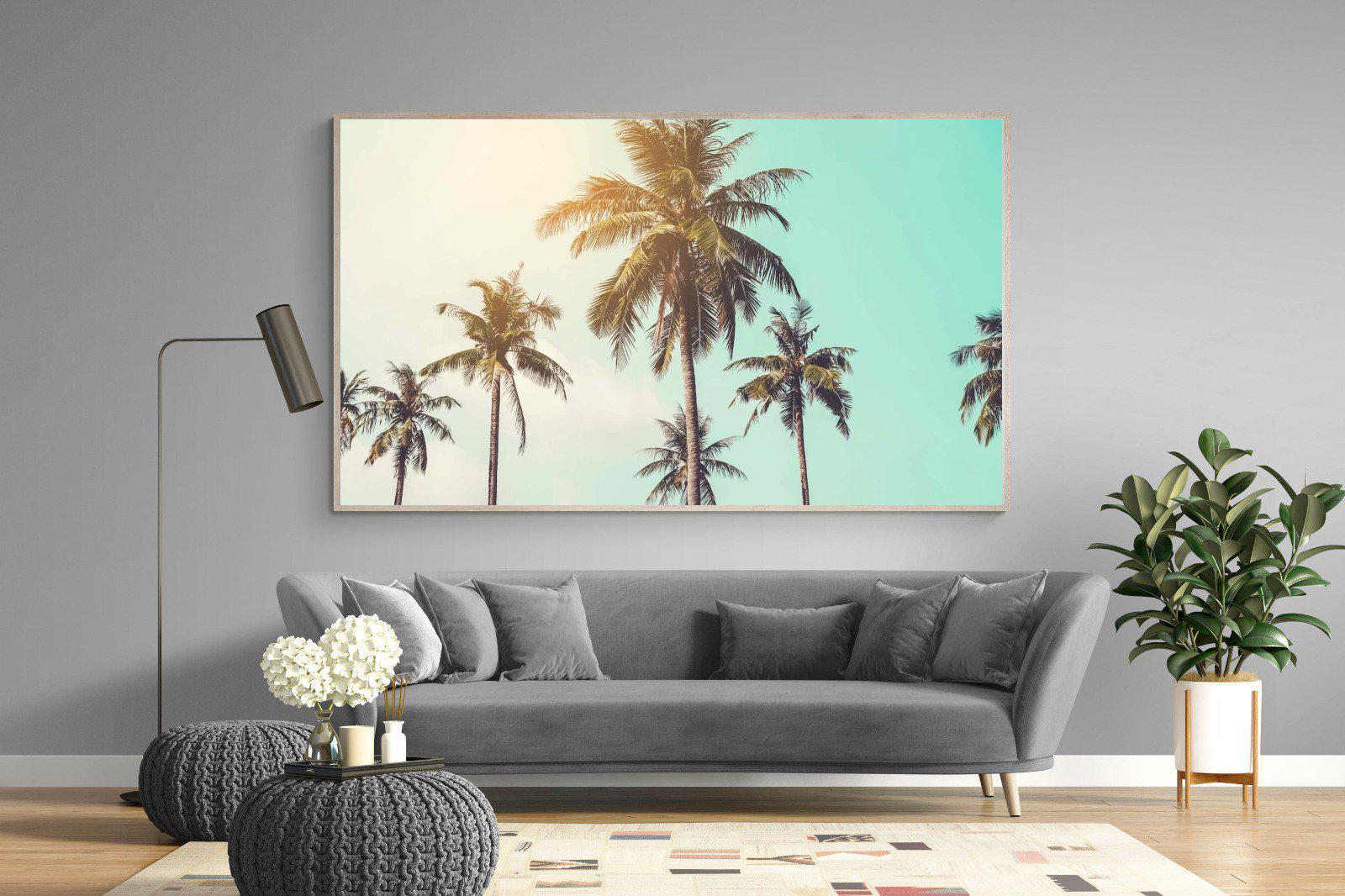 Palm Trees-Wall_Art-220 x 130cm-Mounted Canvas-Wood-Pixalot