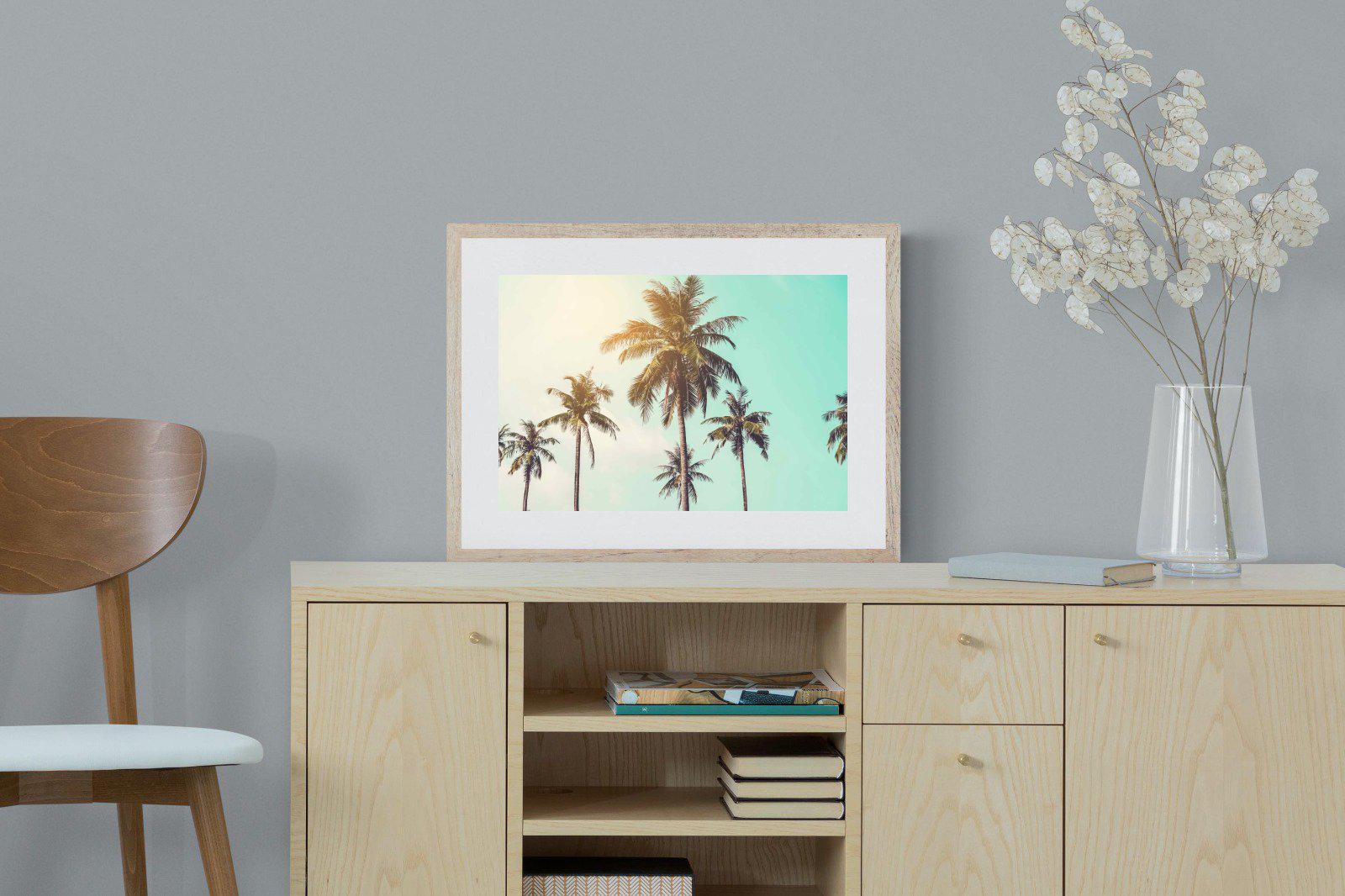 Palm Trees-Wall_Art-60 x 45cm-Framed Print-Wood-Pixalot