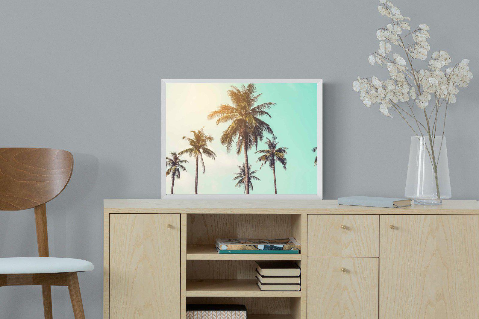 Palm Trees-Wall_Art-60 x 45cm-Mounted Canvas-White-Pixalot