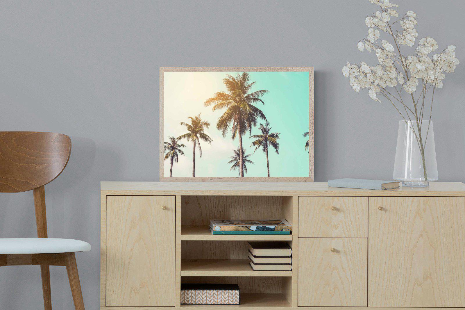 Palm Trees-Wall_Art-60 x 45cm-Mounted Canvas-Wood-Pixalot