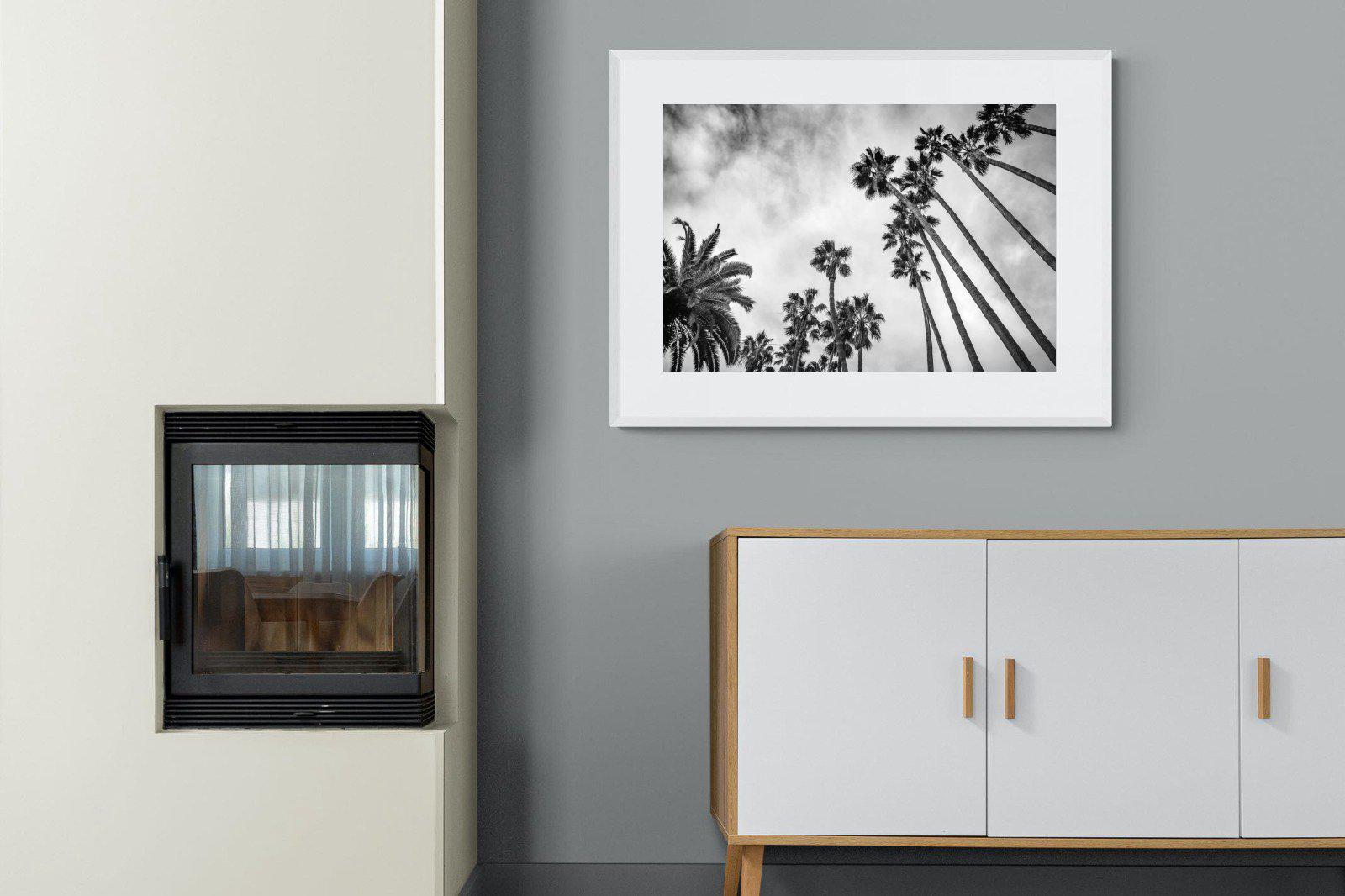 Palms-Wall_Art-100 x 75cm-Framed Print-White-Pixalot