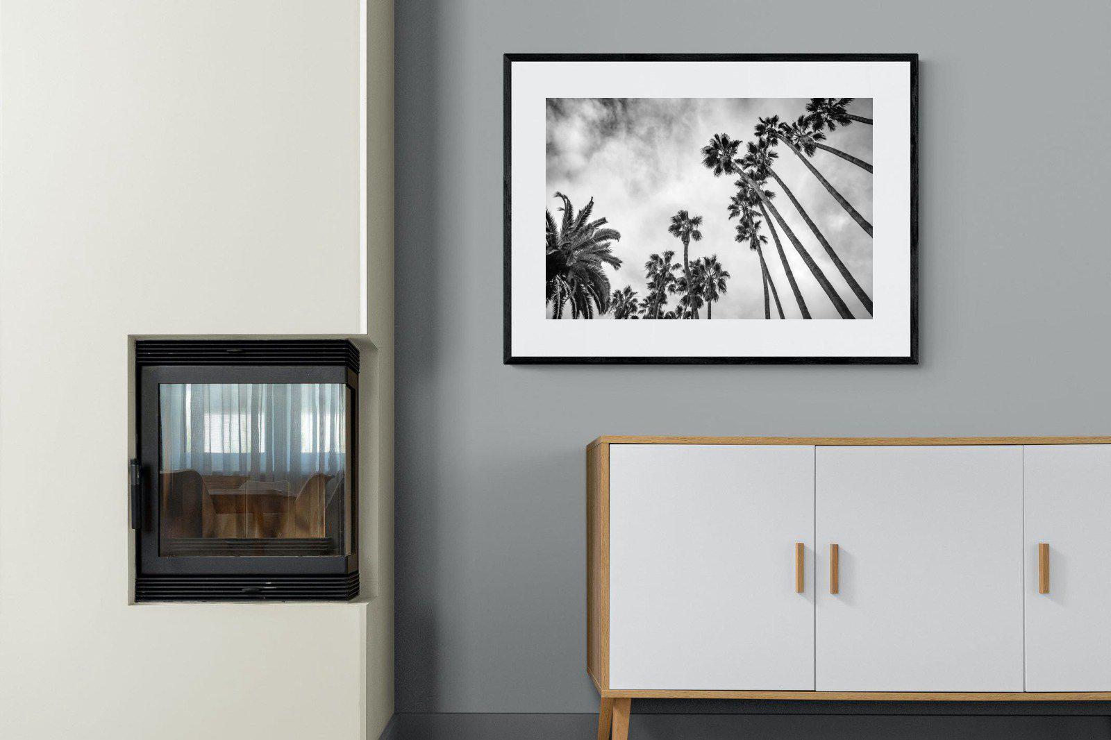 Palms-Wall_Art-100 x 75cm-Framed Print-Black-Pixalot