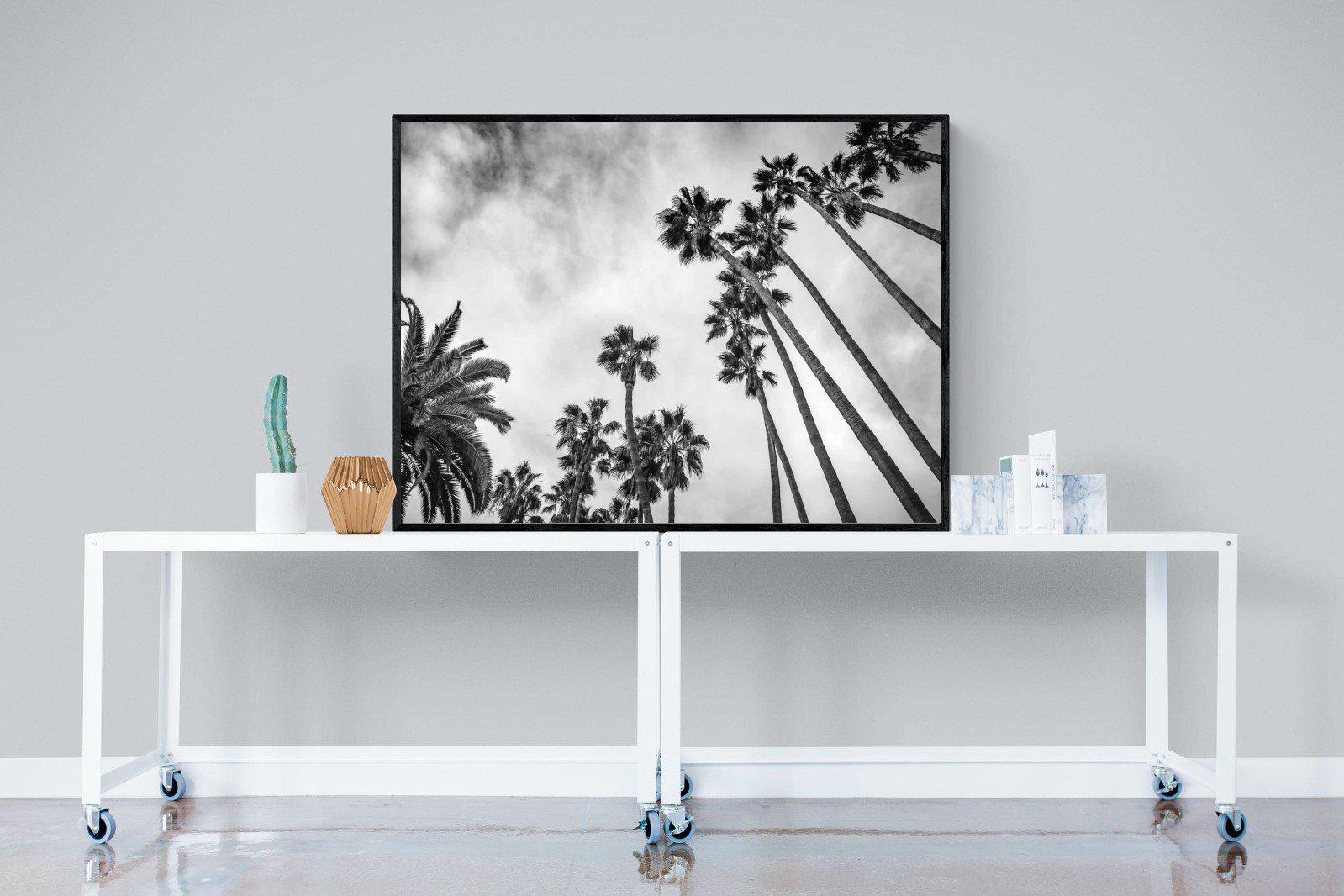 Palms-Wall_Art-120 x 90cm-Mounted Canvas-Black-Pixalot