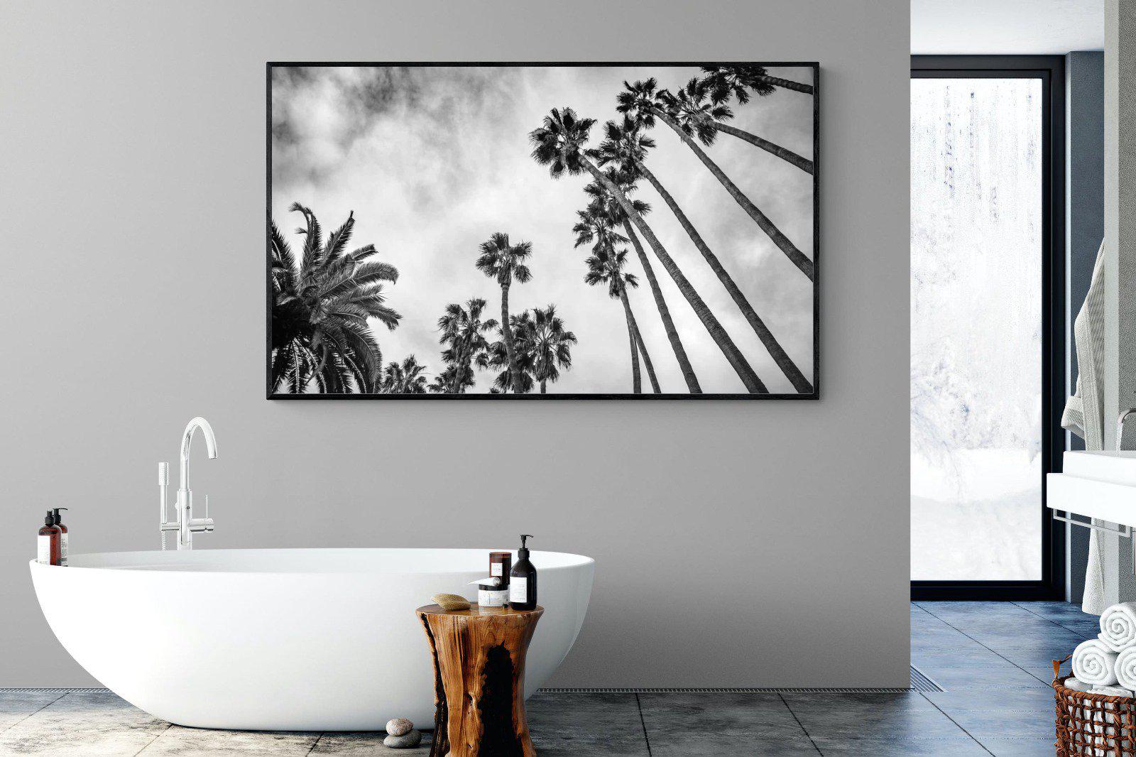 Palms-Wall_Art-180 x 110cm-Mounted Canvas-Black-Pixalot