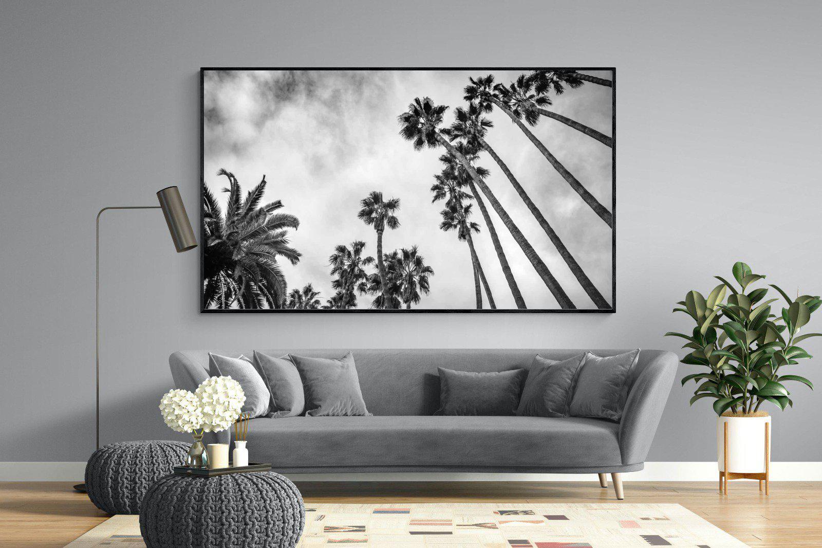 Palms-Wall_Art-220 x 130cm-Mounted Canvas-Black-Pixalot