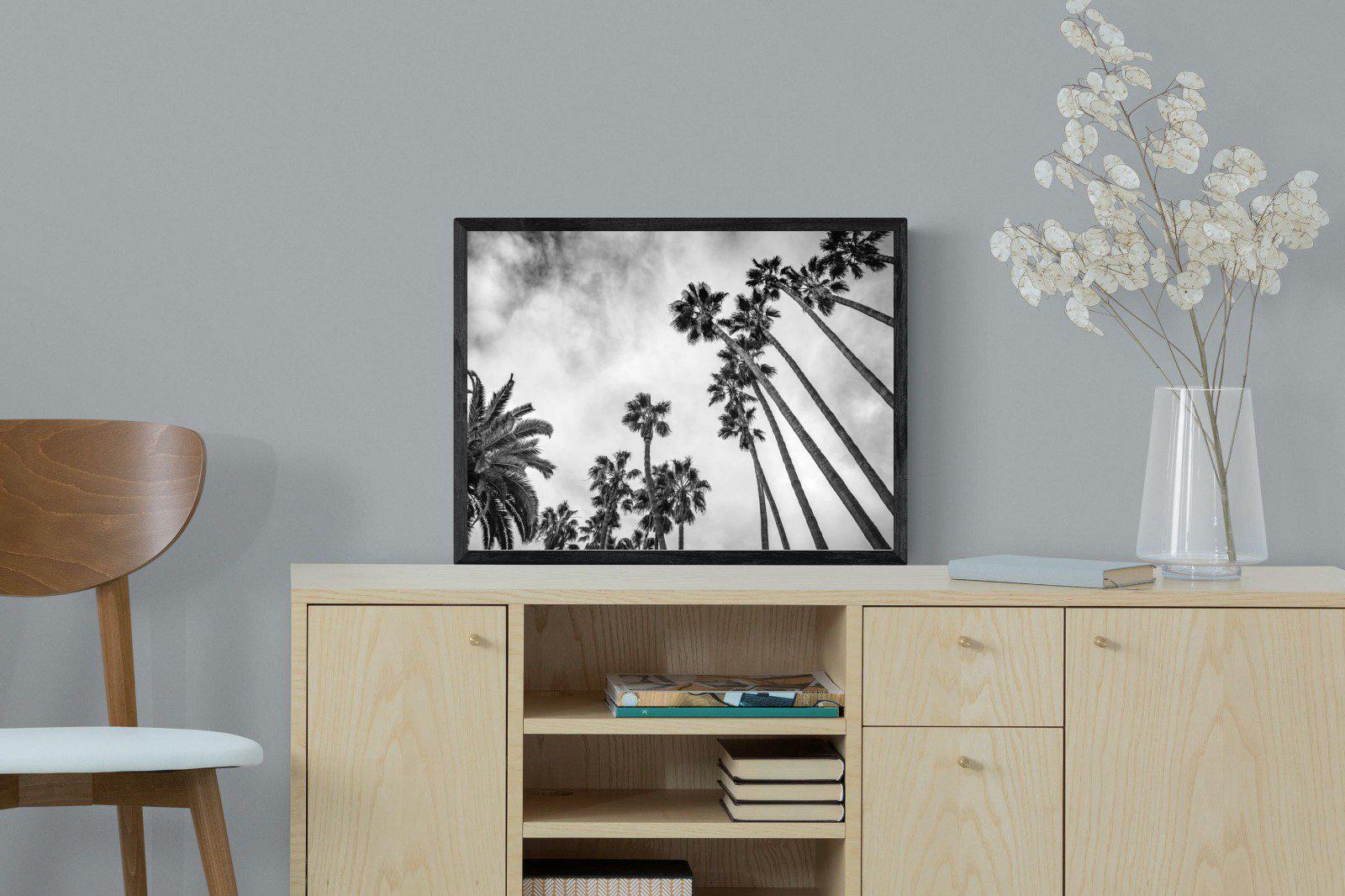 Palms-Wall_Art-60 x 45cm-Mounted Canvas-Black-Pixalot