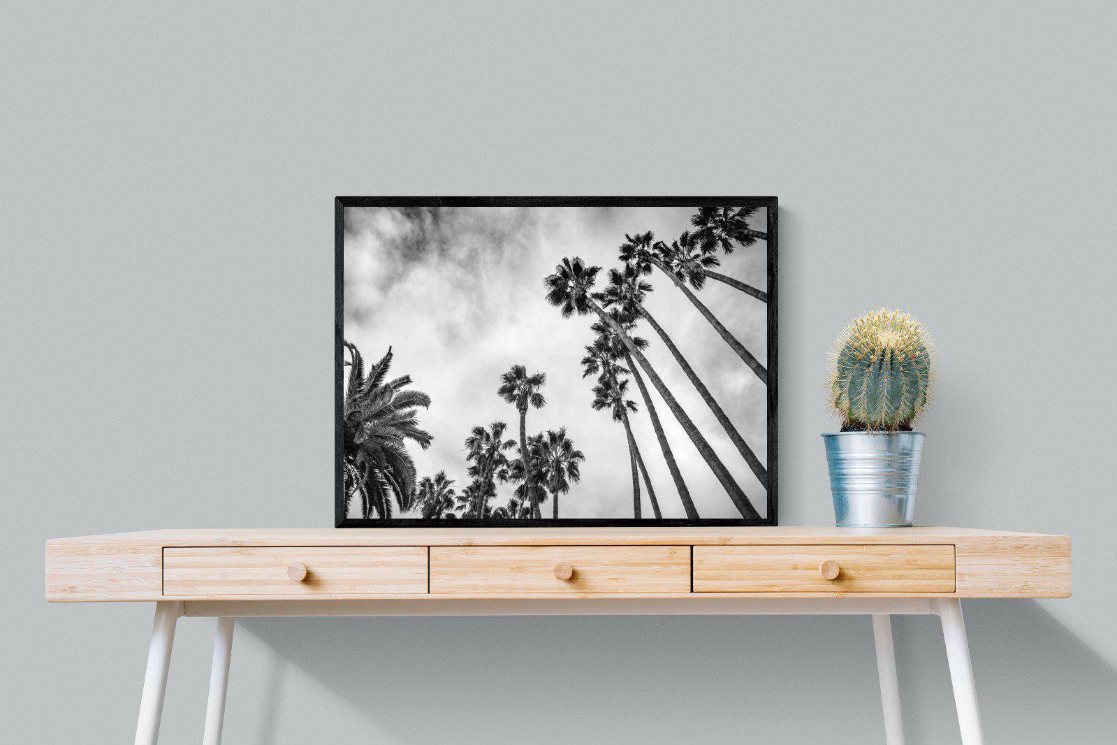 Palms-Wall_Art-80 x 60cm-Mounted Canvas-Black-Pixalot