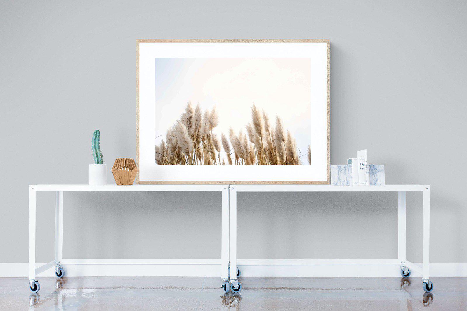 Pampas Grass-Wall_Art-120 x 90cm-Framed Print-Wood-Pixalot