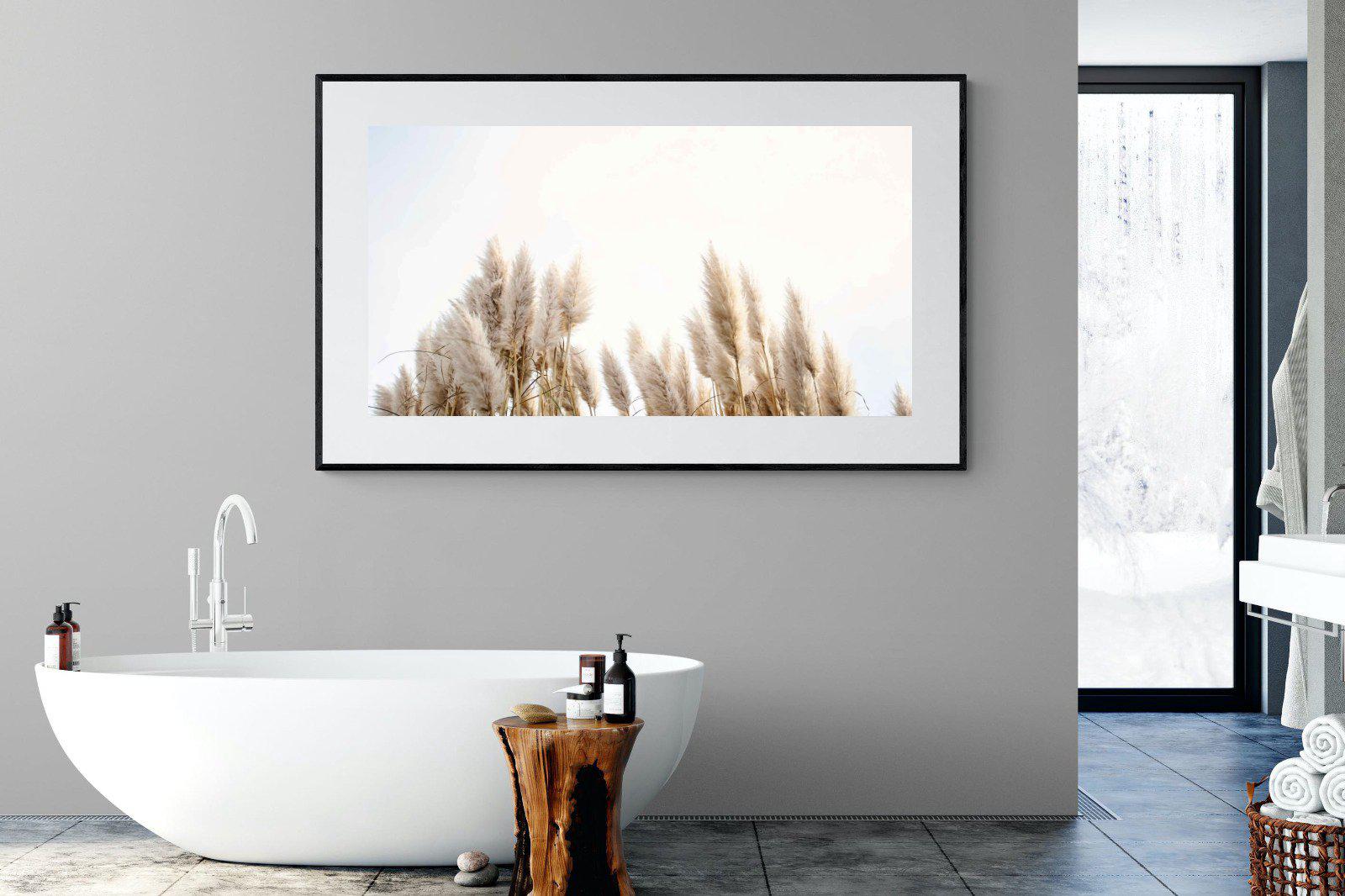 Pampas Grass-Wall_Art-180 x 110cm-Framed Print-Black-Pixalot