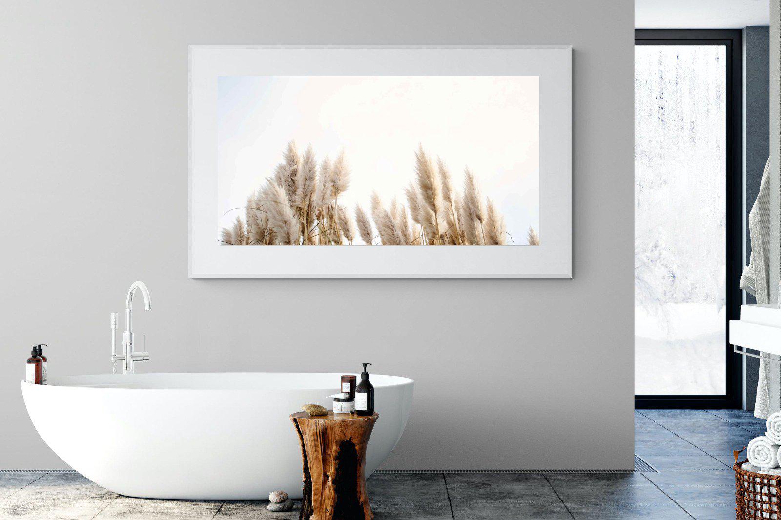 Pampas Grass-Wall_Art-180 x 110cm-Framed Print-White-Pixalot