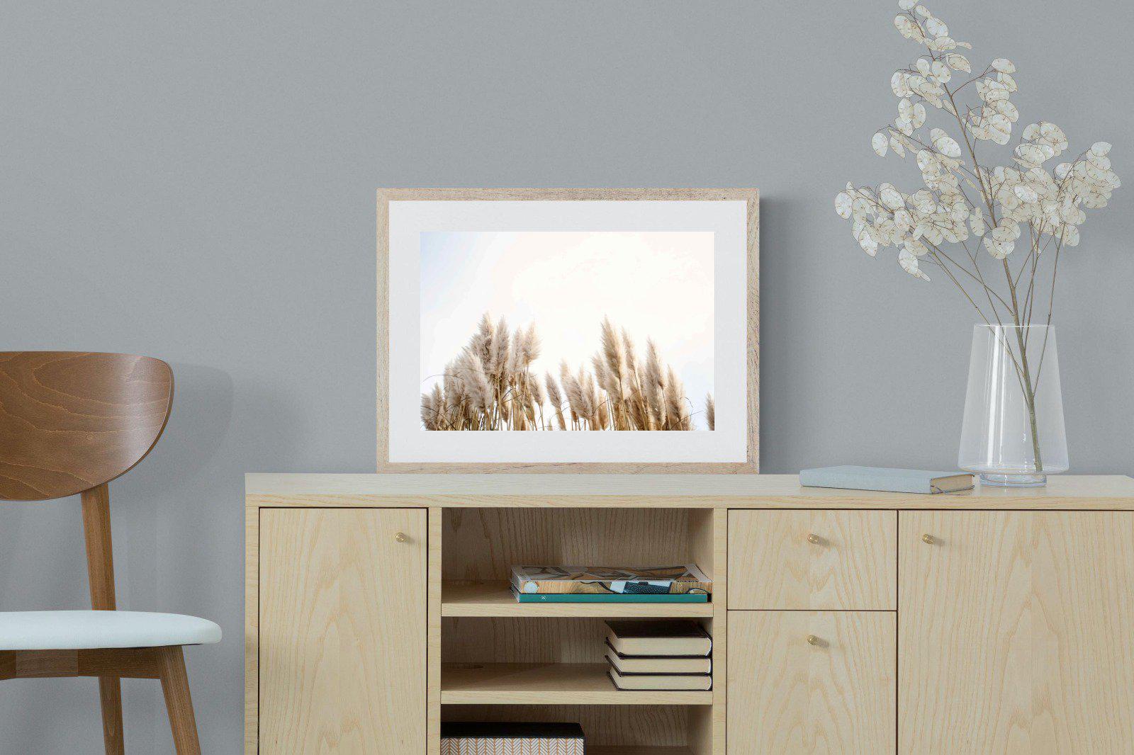 Pampas Grass-Wall_Art-60 x 45cm-Framed Print-Wood-Pixalot