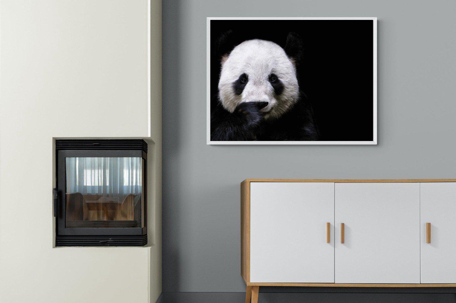 Panda-Wall_Art-100 x 75cm-Mounted Canvas-White-Pixalot