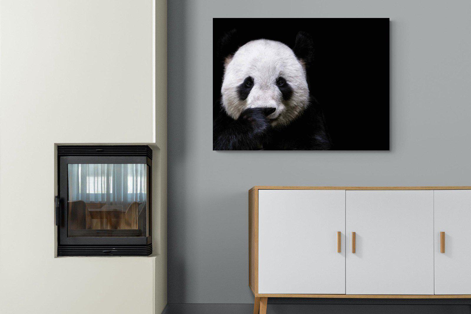 Panda-Wall_Art-100 x 75cm-Mounted Canvas-No Frame-Pixalot