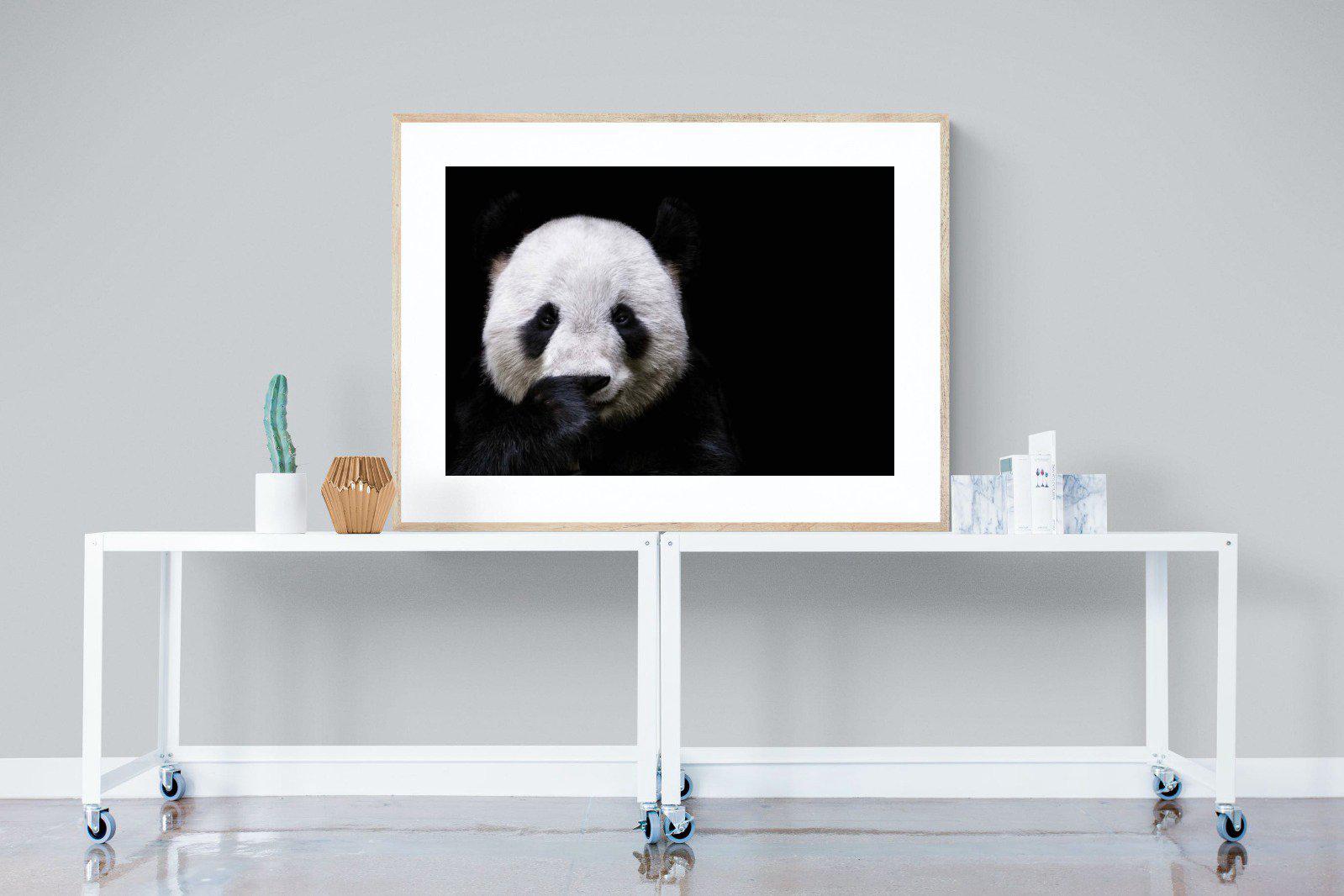 Panda-Wall_Art-120 x 90cm-Framed Print-Wood-Pixalot