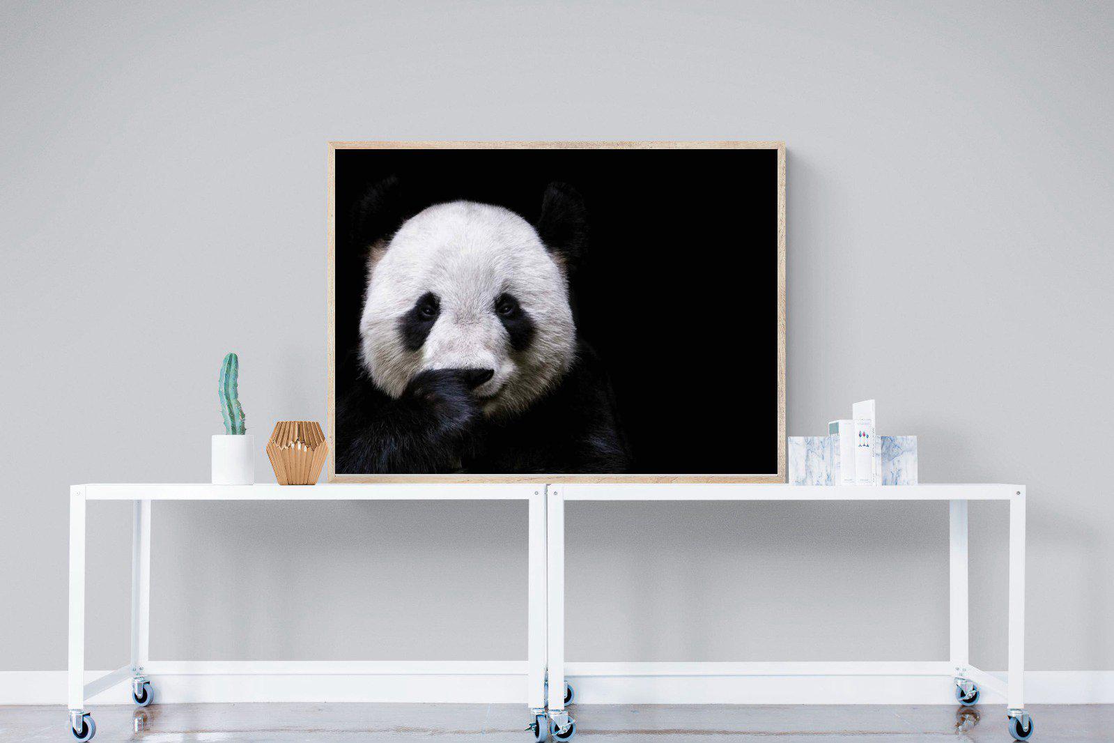 Panda-Wall_Art-120 x 90cm-Mounted Canvas-Wood-Pixalot