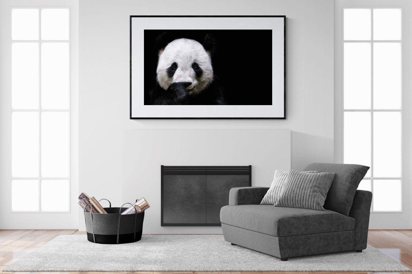 Panda-Wall_Art-150 x 100cm-Framed Print-Black-Pixalot