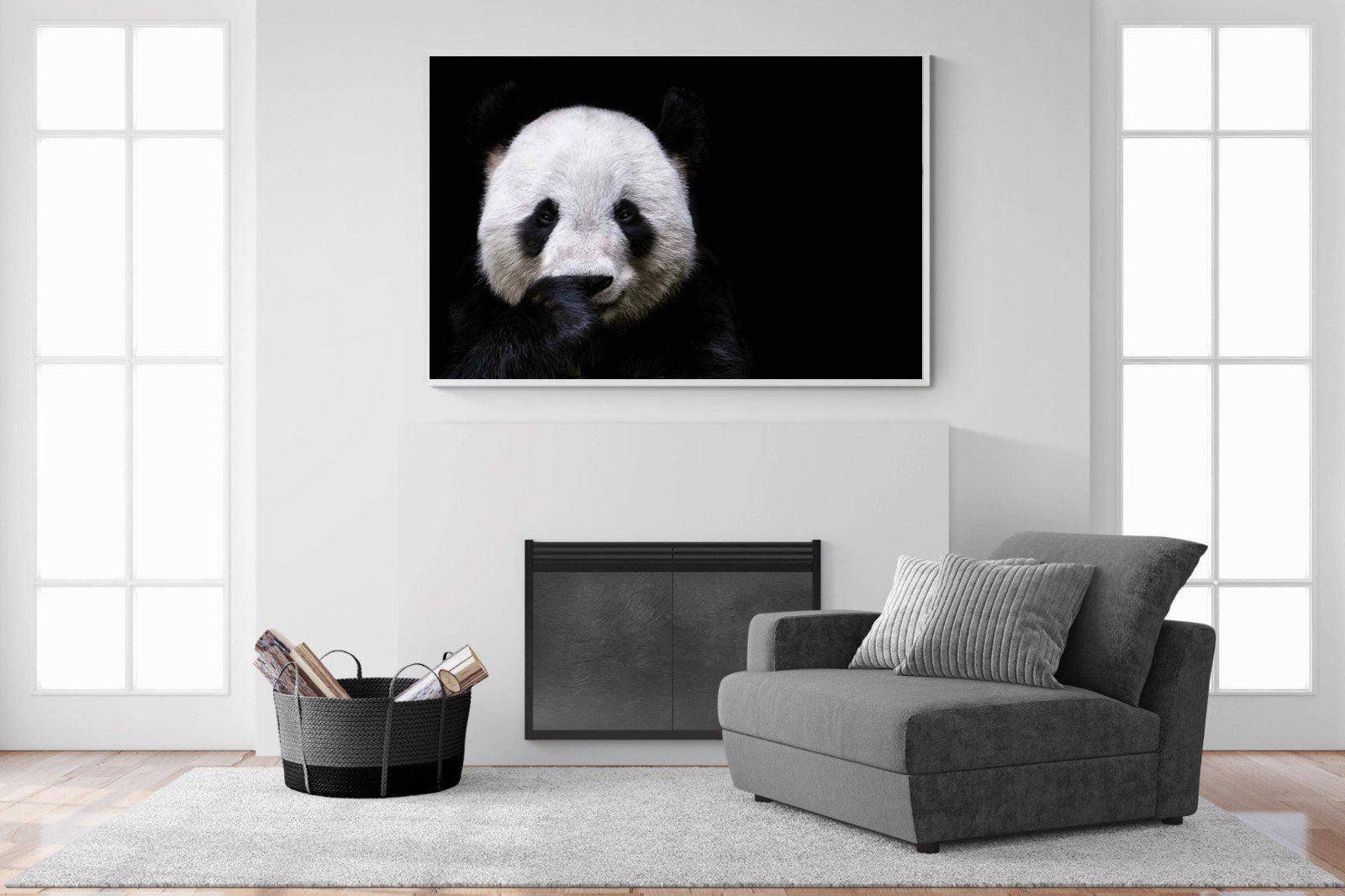 Panda-Wall_Art-150 x 100cm-Mounted Canvas-White-Pixalot