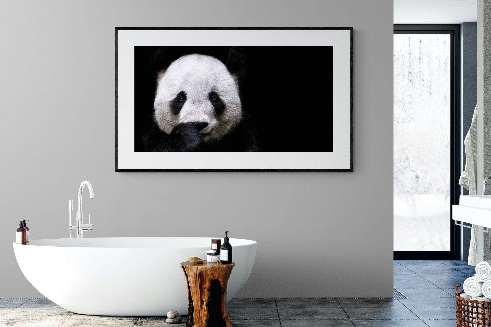 Panda-Wall_Art-180 x 110cm-Framed Print-Black-Pixalot
