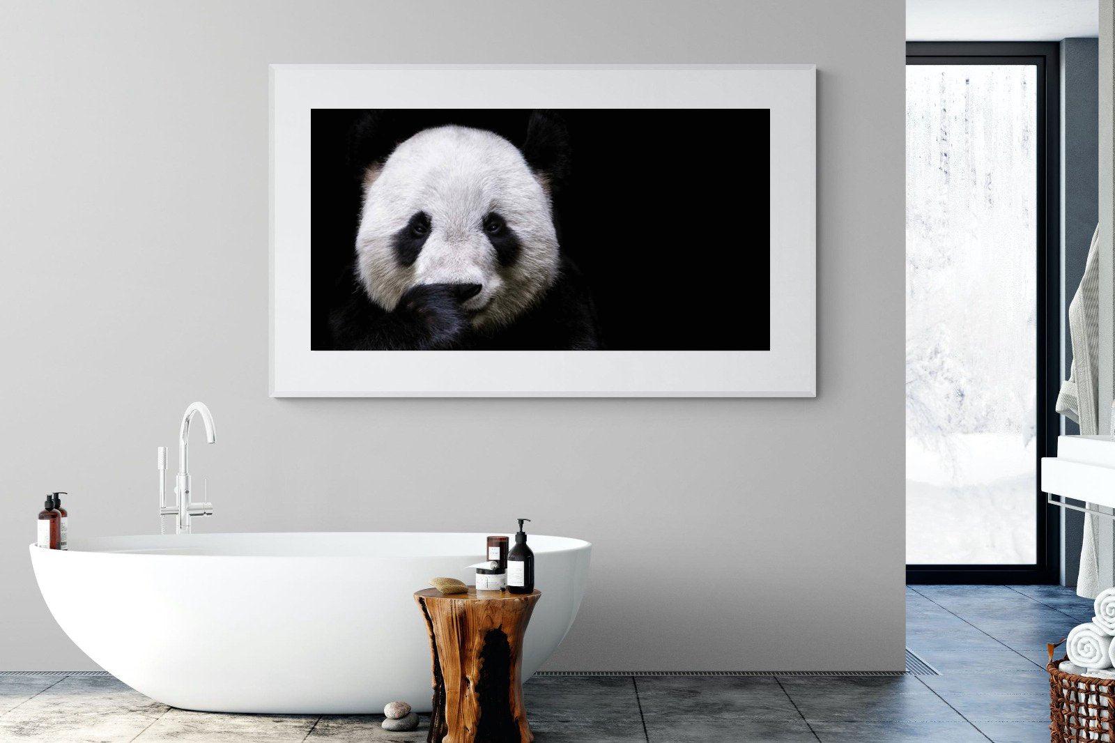 Panda-Wall_Art-180 x 110cm-Framed Print-White-Pixalot
