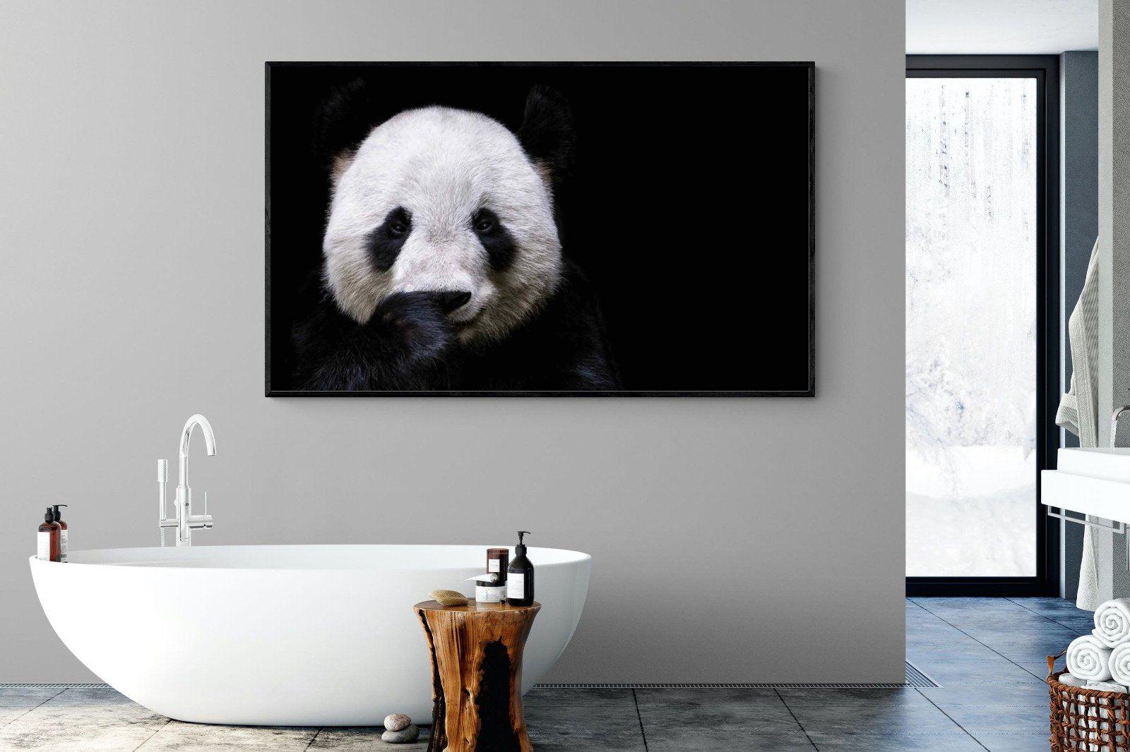 Panda-Wall_Art-180 x 110cm-Mounted Canvas-Black-Pixalot