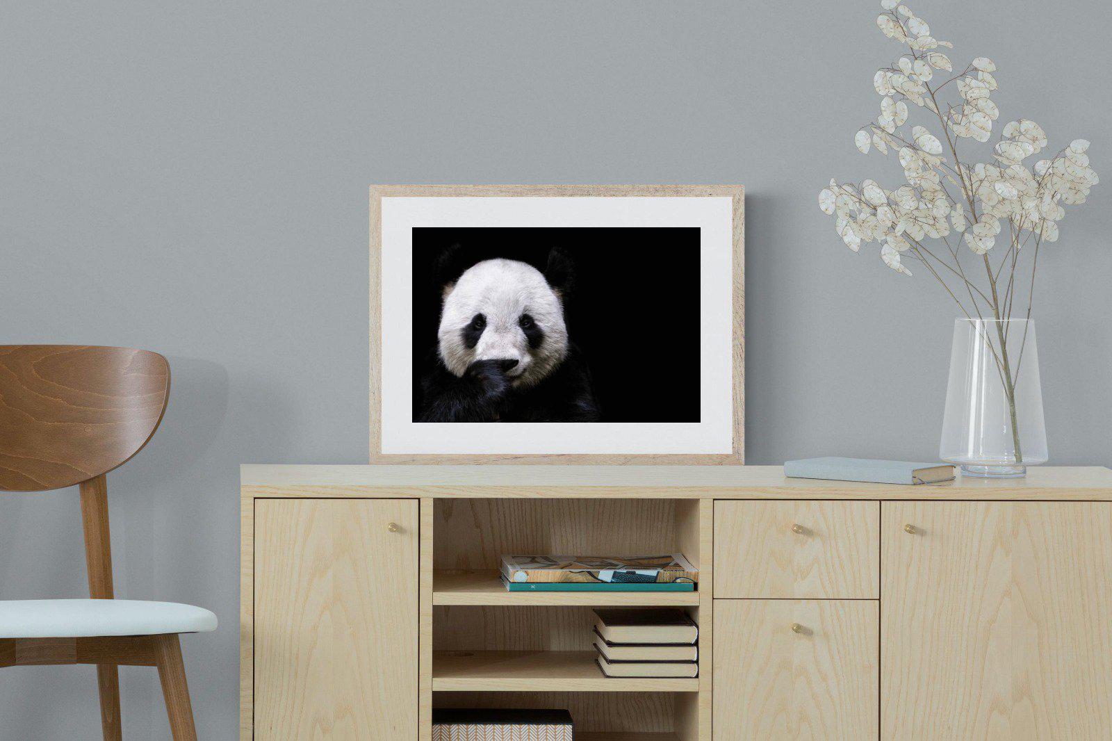Panda-Wall_Art-60 x 45cm-Framed Print-Wood-Pixalot