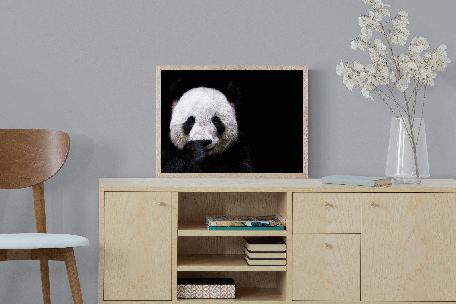 Panda-Wall_Art-60 x 45cm-Mounted Canvas-Wood-Pixalot
