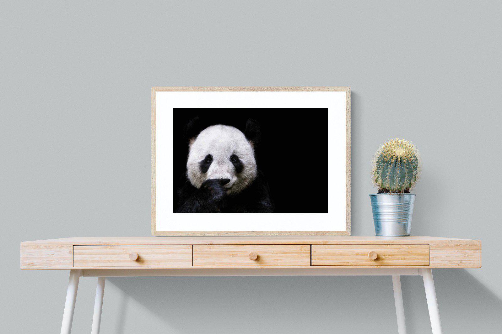 Panda-Wall_Art-80 x 60cm-Framed Print-Wood-Pixalot