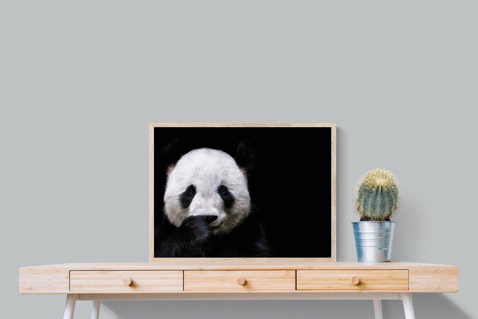Panda-Wall_Art-80 x 60cm-Mounted Canvas-Wood-Pixalot