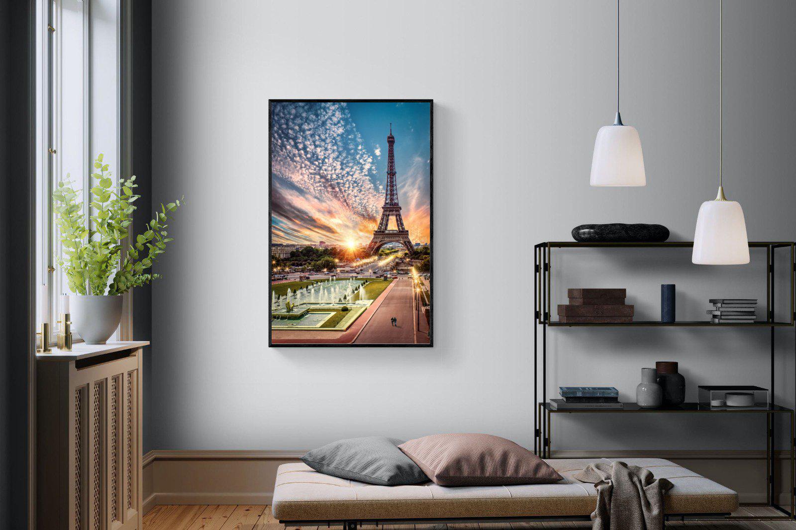 Paris-Wall_Art-100 x 150cm-Mounted Canvas-Black-Pixalot