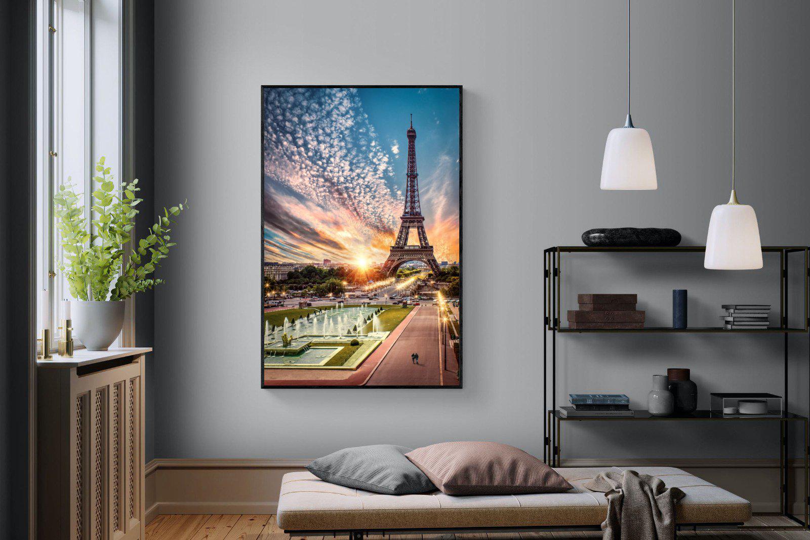 Paris-Wall_Art-120 x 180cm-Mounted Canvas-Black-Pixalot