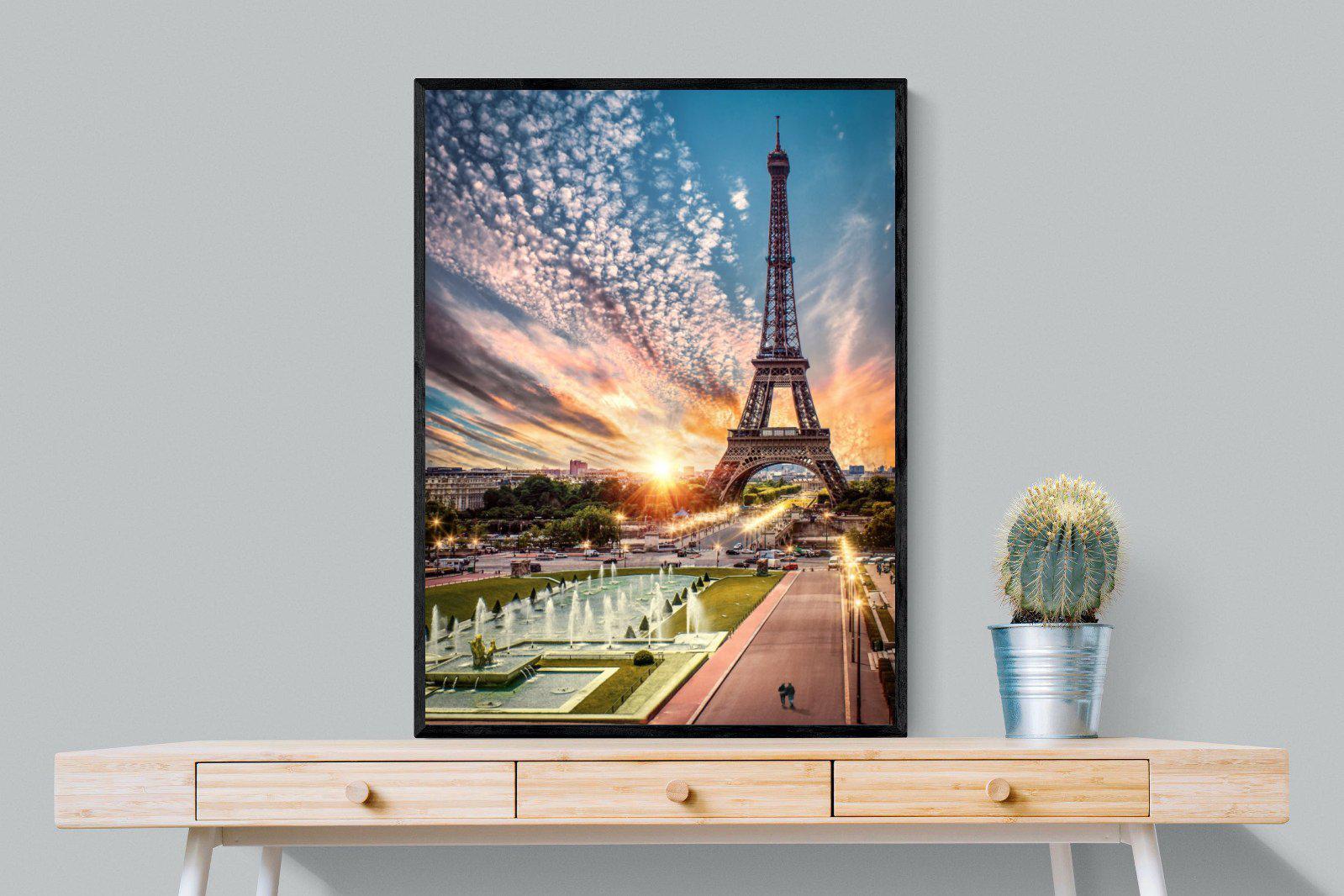 Paris-Wall_Art-75 x 100cm-Mounted Canvas-Black-Pixalot