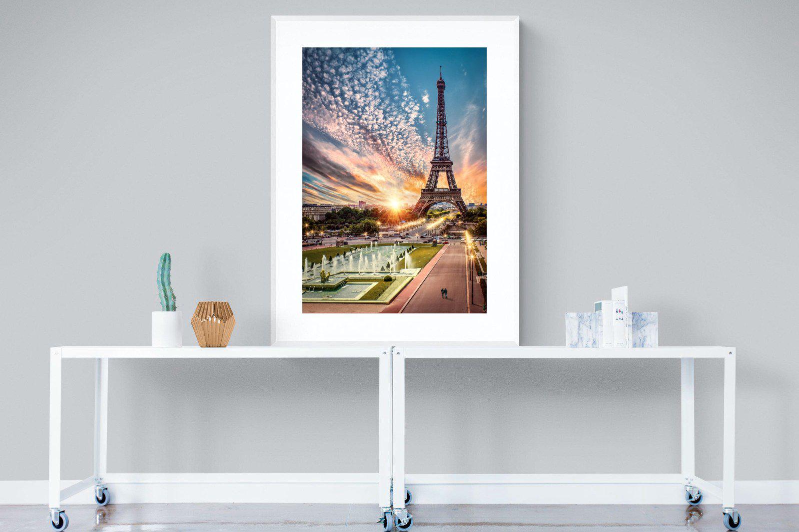 Paris-Wall_Art-90 x 120cm-Framed Print-White-Pixalot