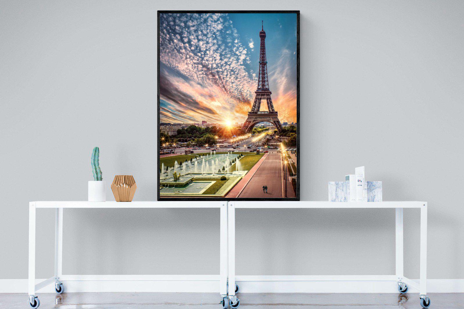 Paris-Wall_Art-90 x 120cm-Mounted Canvas-Black-Pixalot