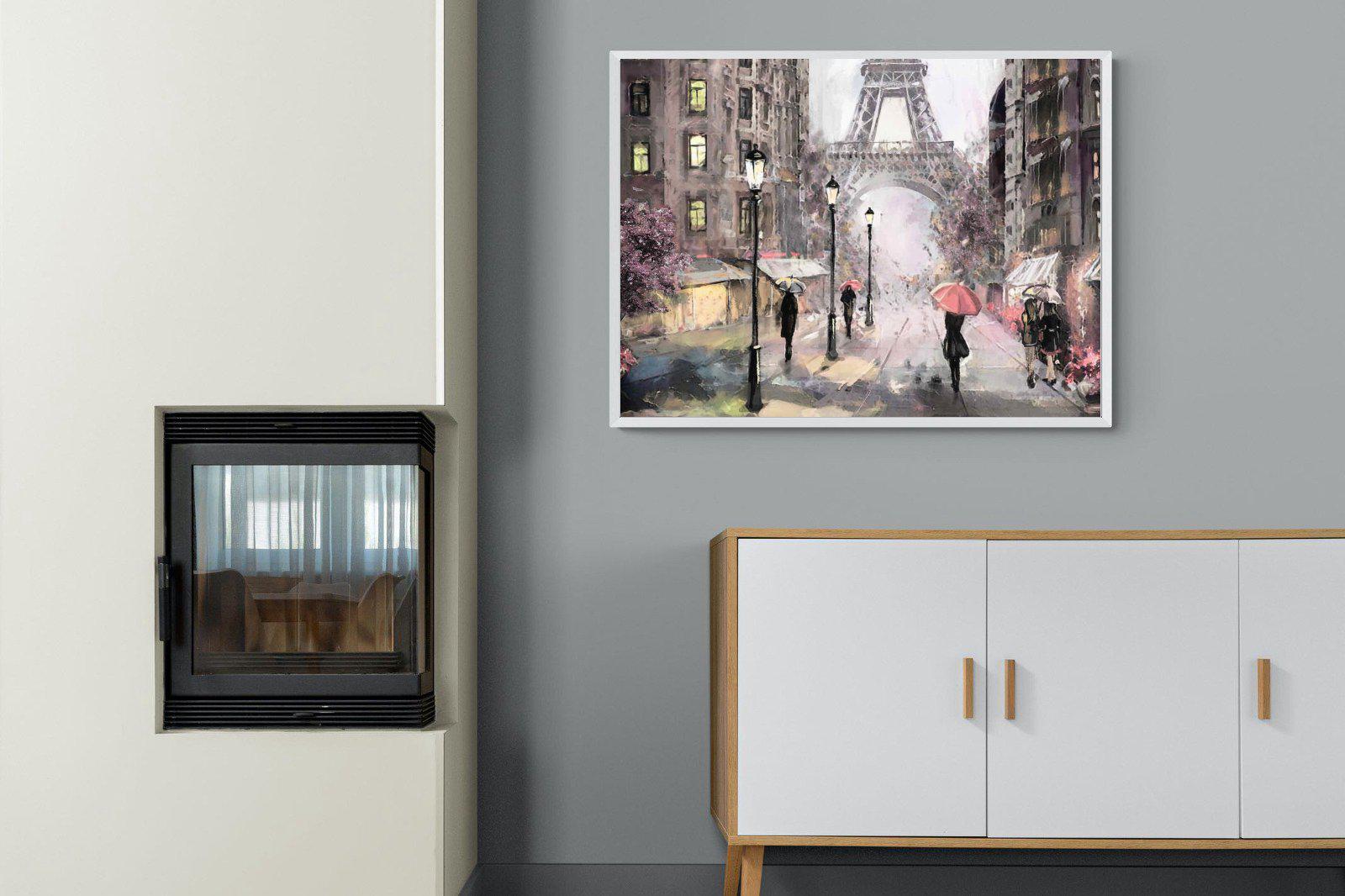 Paris by Oil-Wall_Art-100 x 75cm-Mounted Canvas-White-Pixalot
