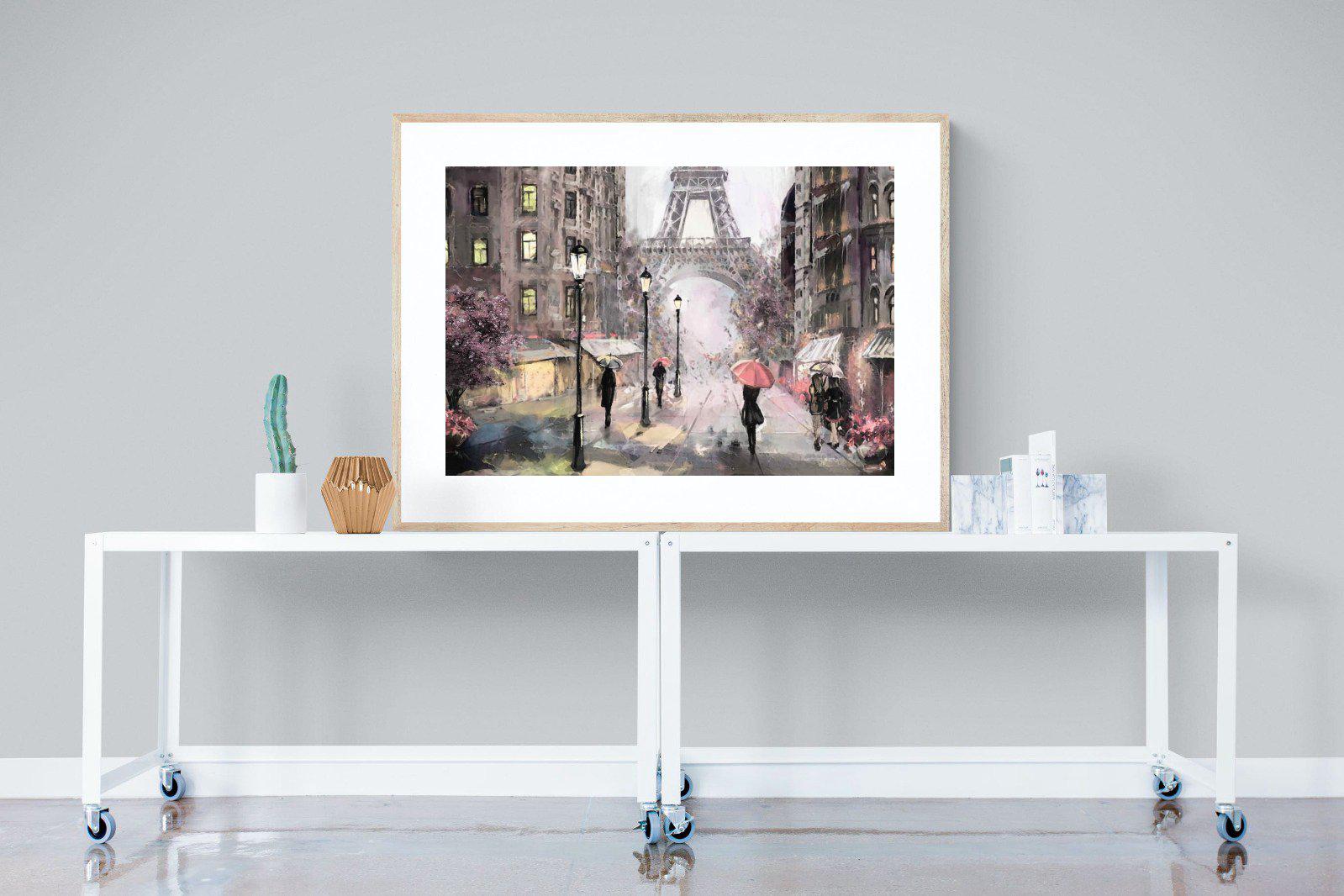Paris by Oil-Wall_Art-120 x 90cm-Framed Print-Wood-Pixalot